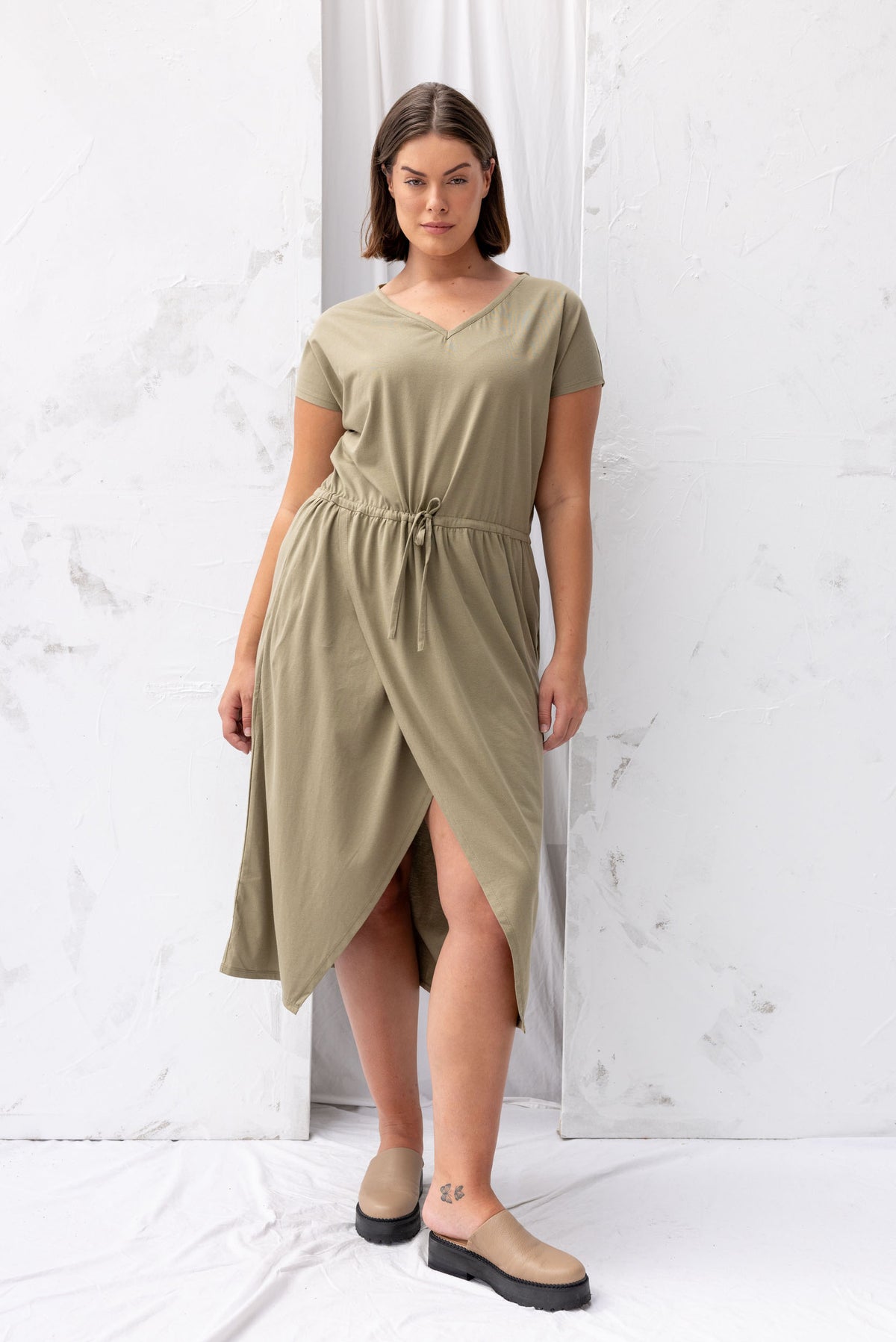 Converse Dress | Olive - ReCreate Clothing
