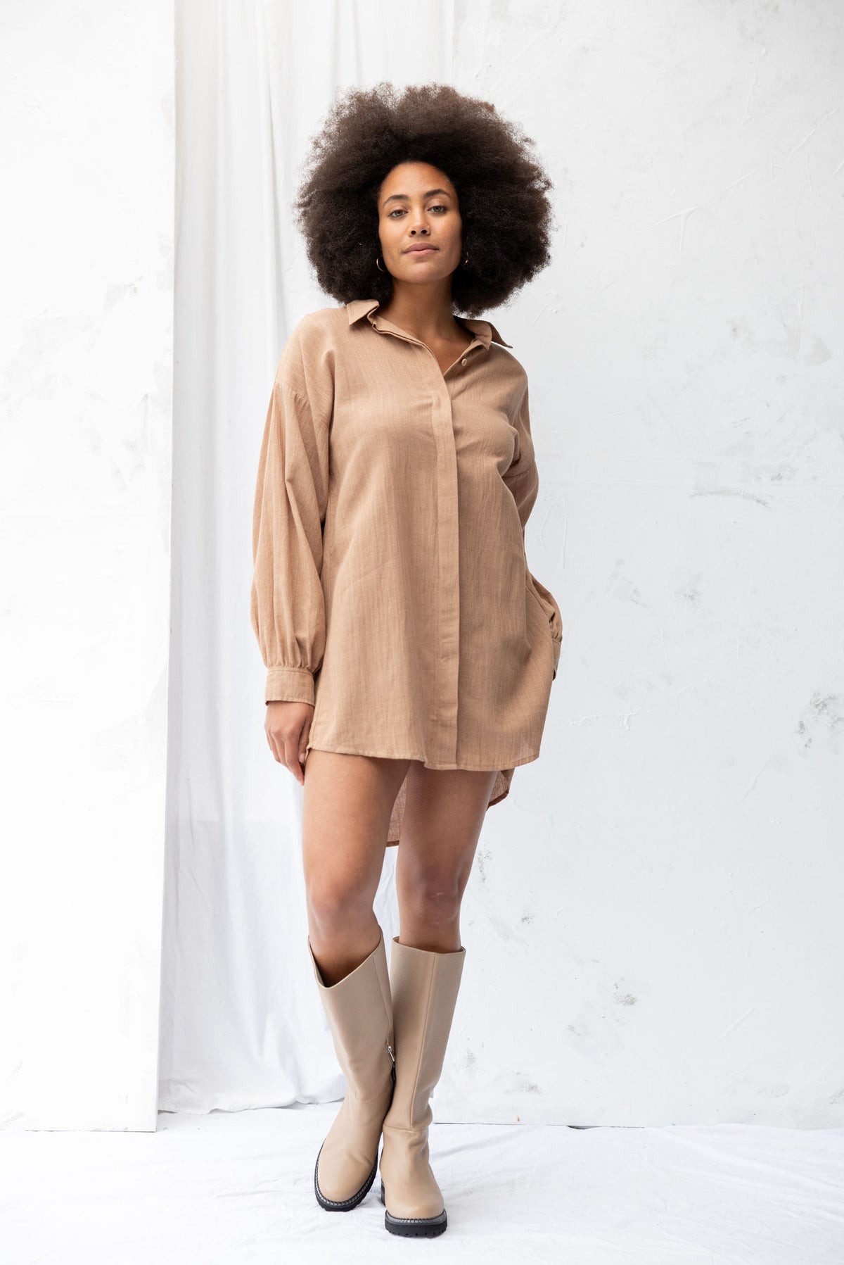 Found Shirt Dress | Earth - ReCreate Clothing