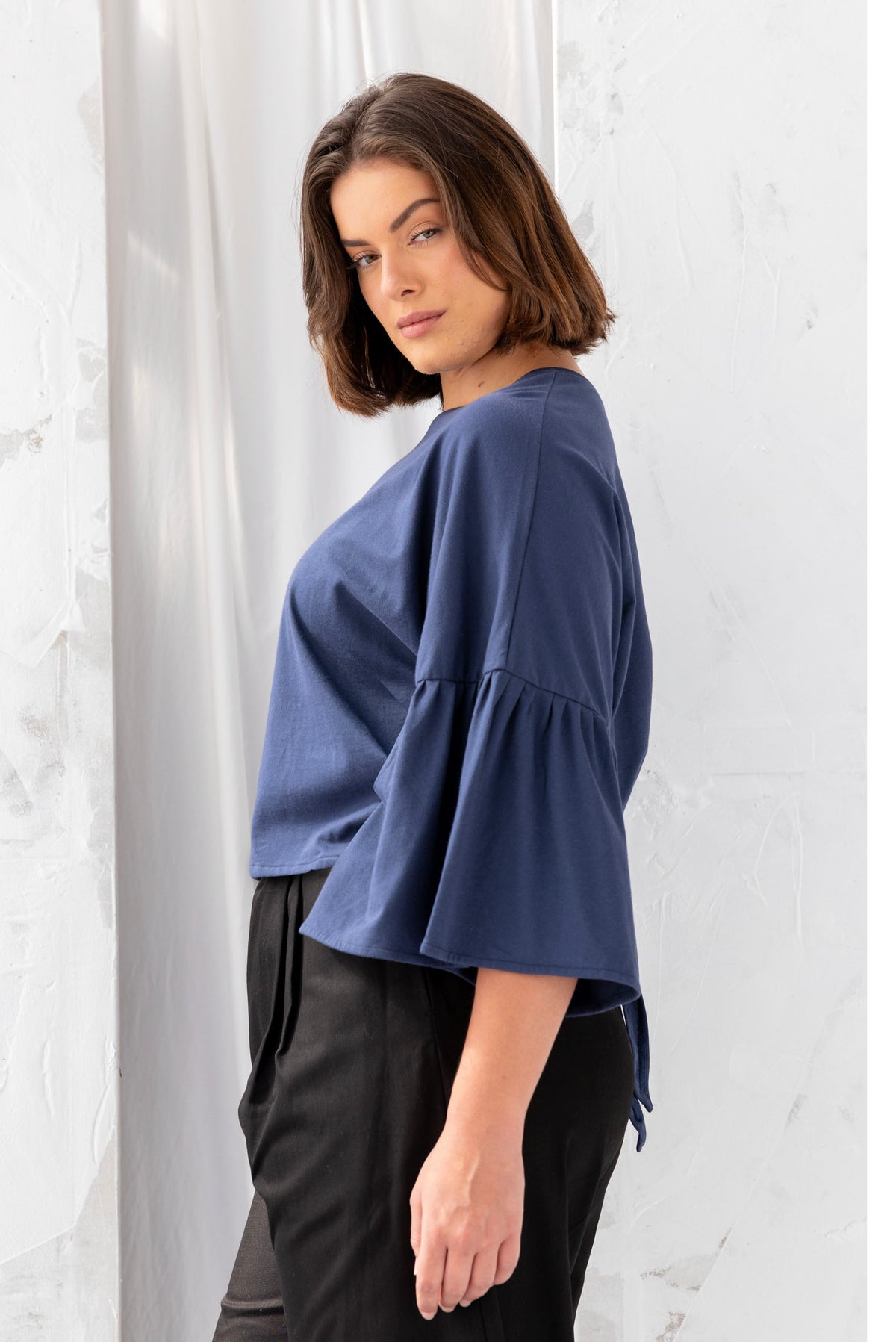 Friday Top | Soft Navy - ReCreate Clothing