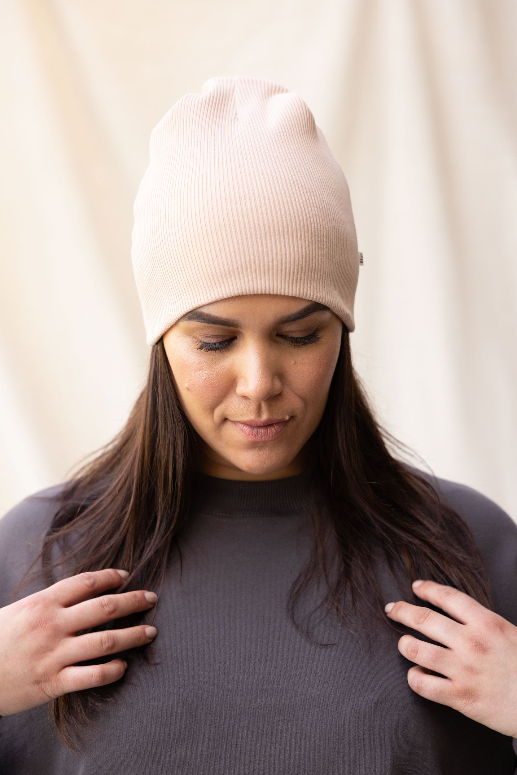 Rib Beanie | Blush - ReCreate Clothing