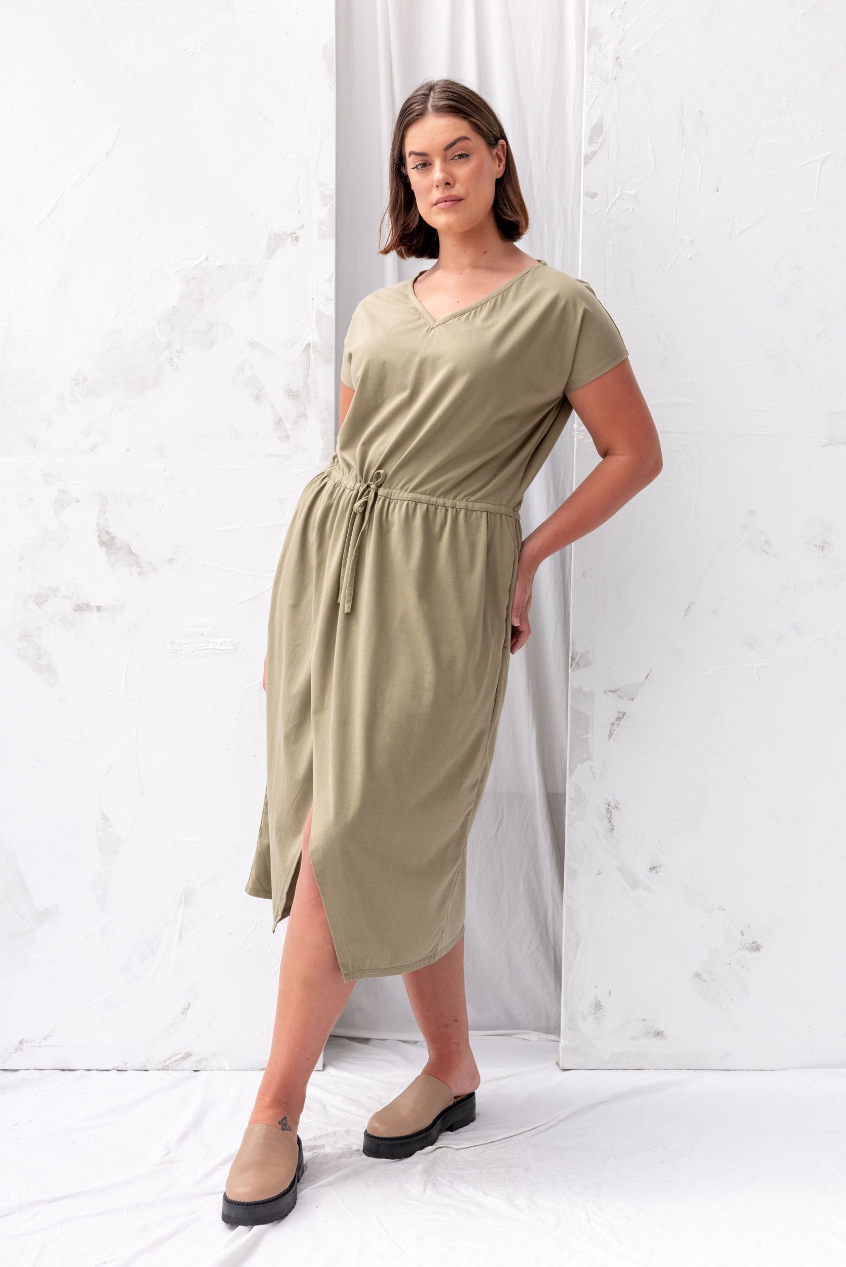 Converse Dress | Olive - ReCreate Clothing