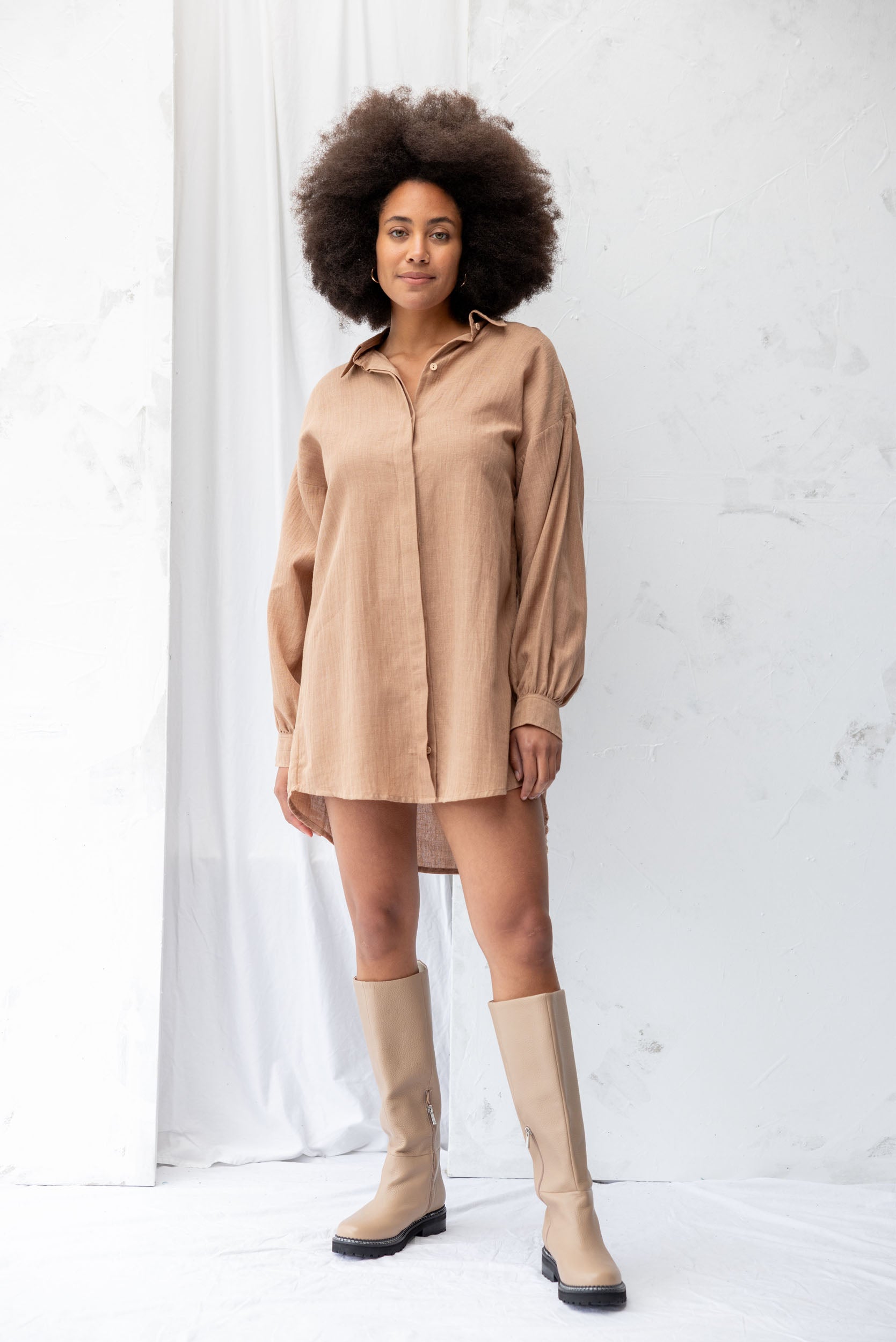 Found Shirt Dress | Earth - ReCreate Clothing