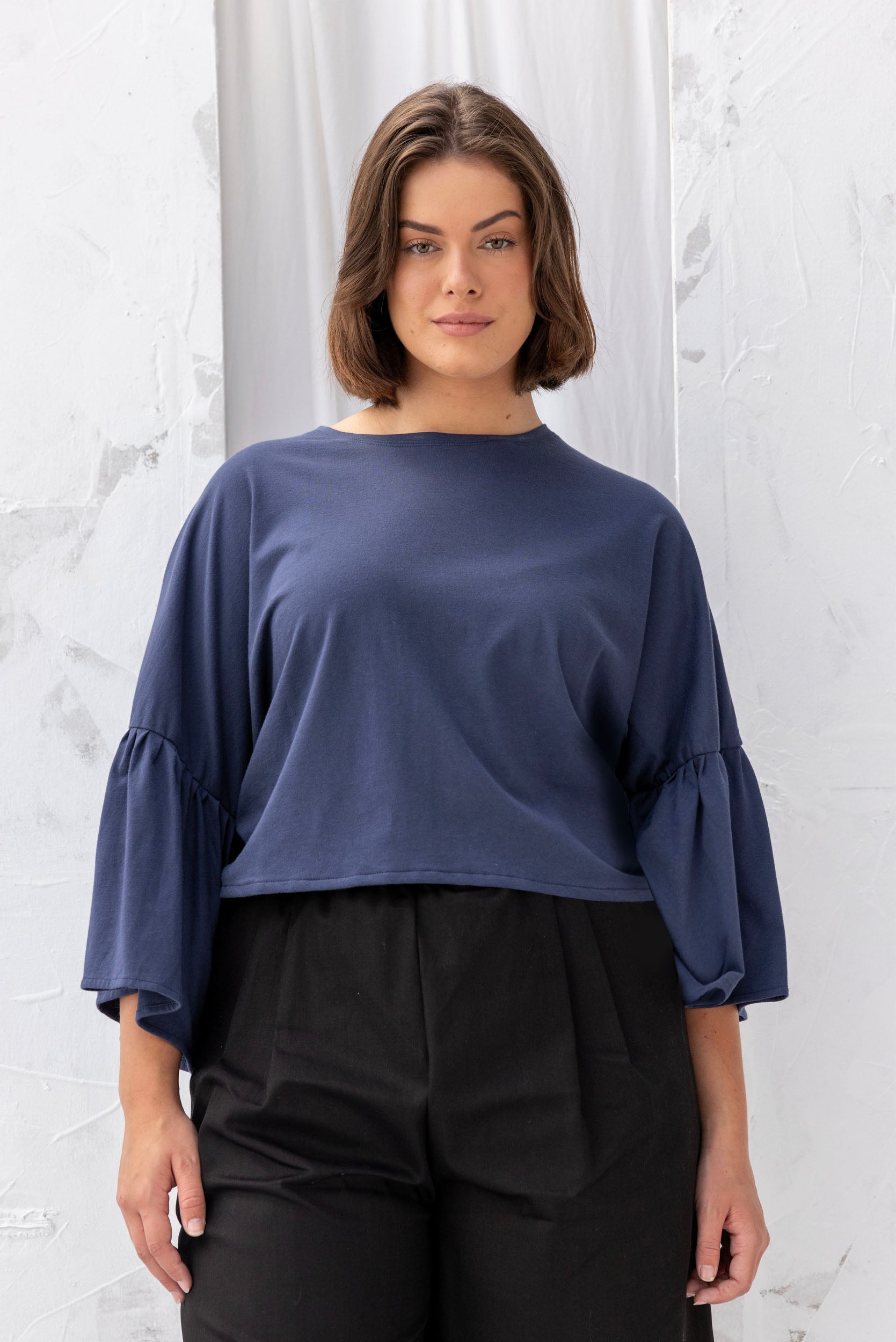 Friday Top | Soft Navy - ReCreate Clothing