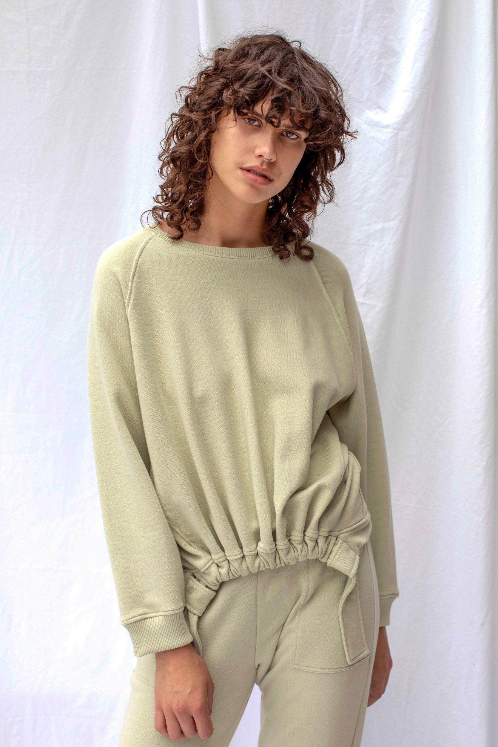 Forest Sweatshirt | Green Tea - ReCreate Clothing