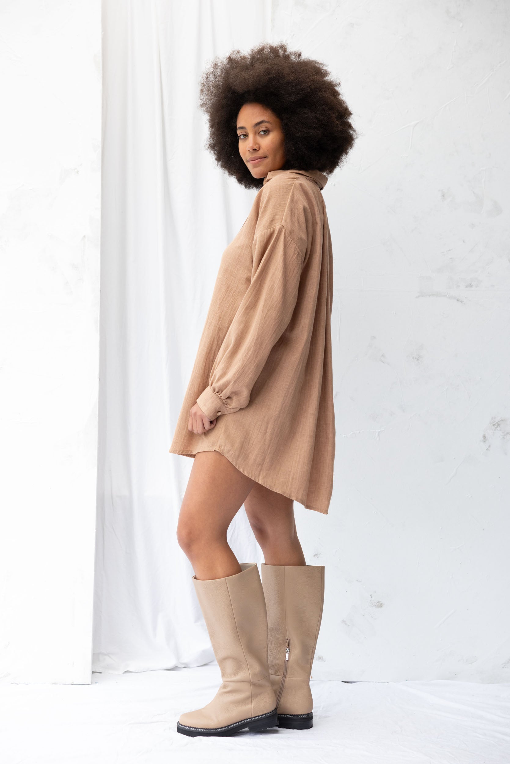 Found Shirt Dress | Earth - ReCreate Clothing