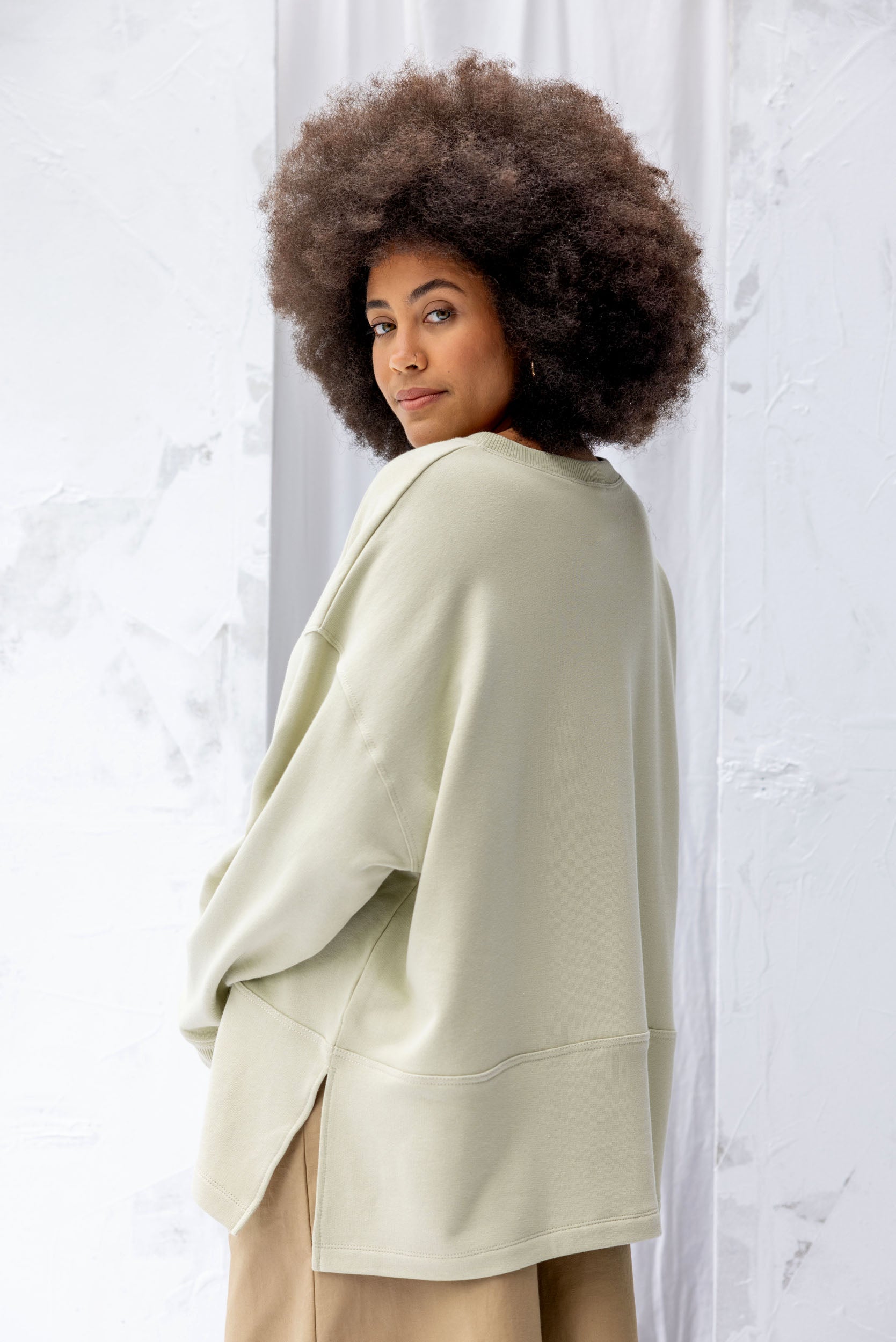 Roam Sweatshirt | Green Tea - ReCreate Clothing