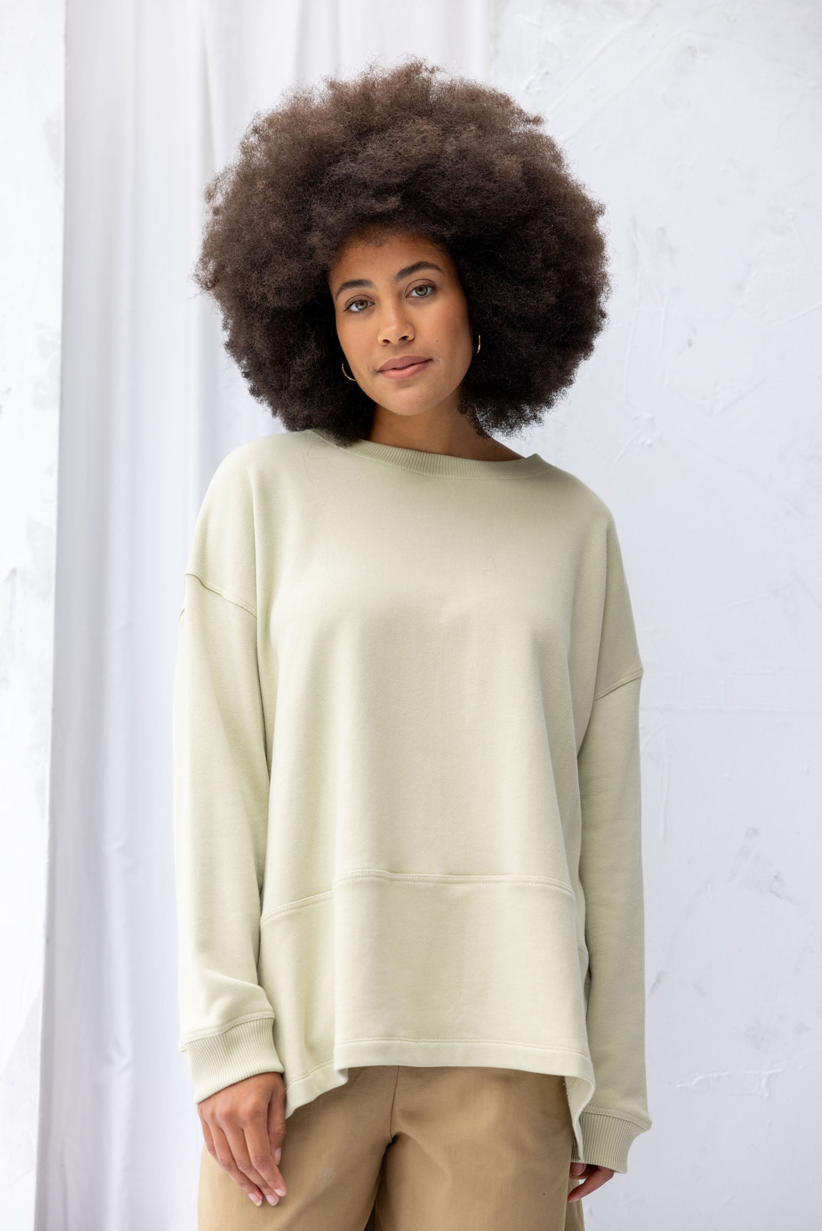 Roam Sweatshirt | Green Tea - ReCreate Clothing