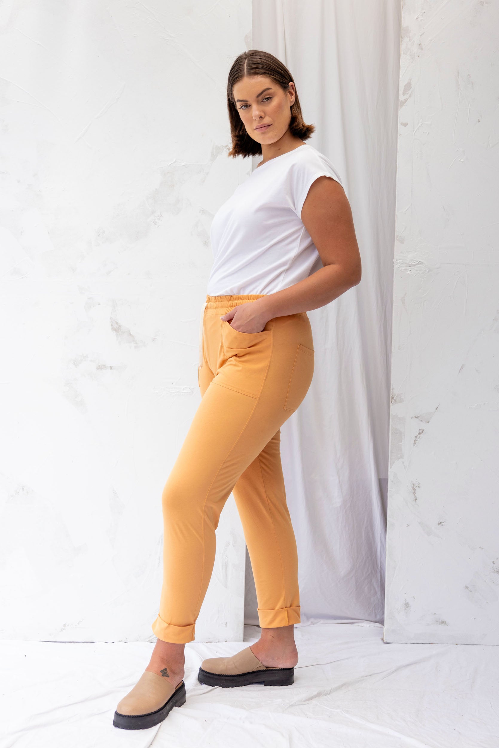 Travel Pant | Cantaloupe - ReCreate Clothing