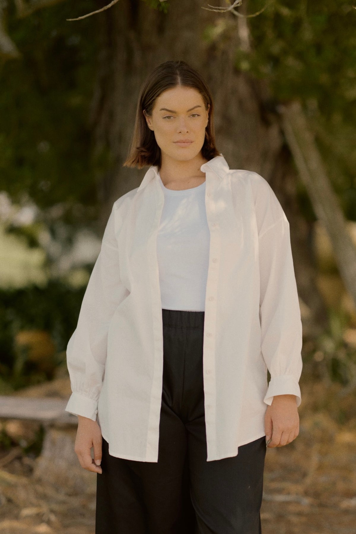 Found Shirt Dress | Chalk - ReCreate Clothing