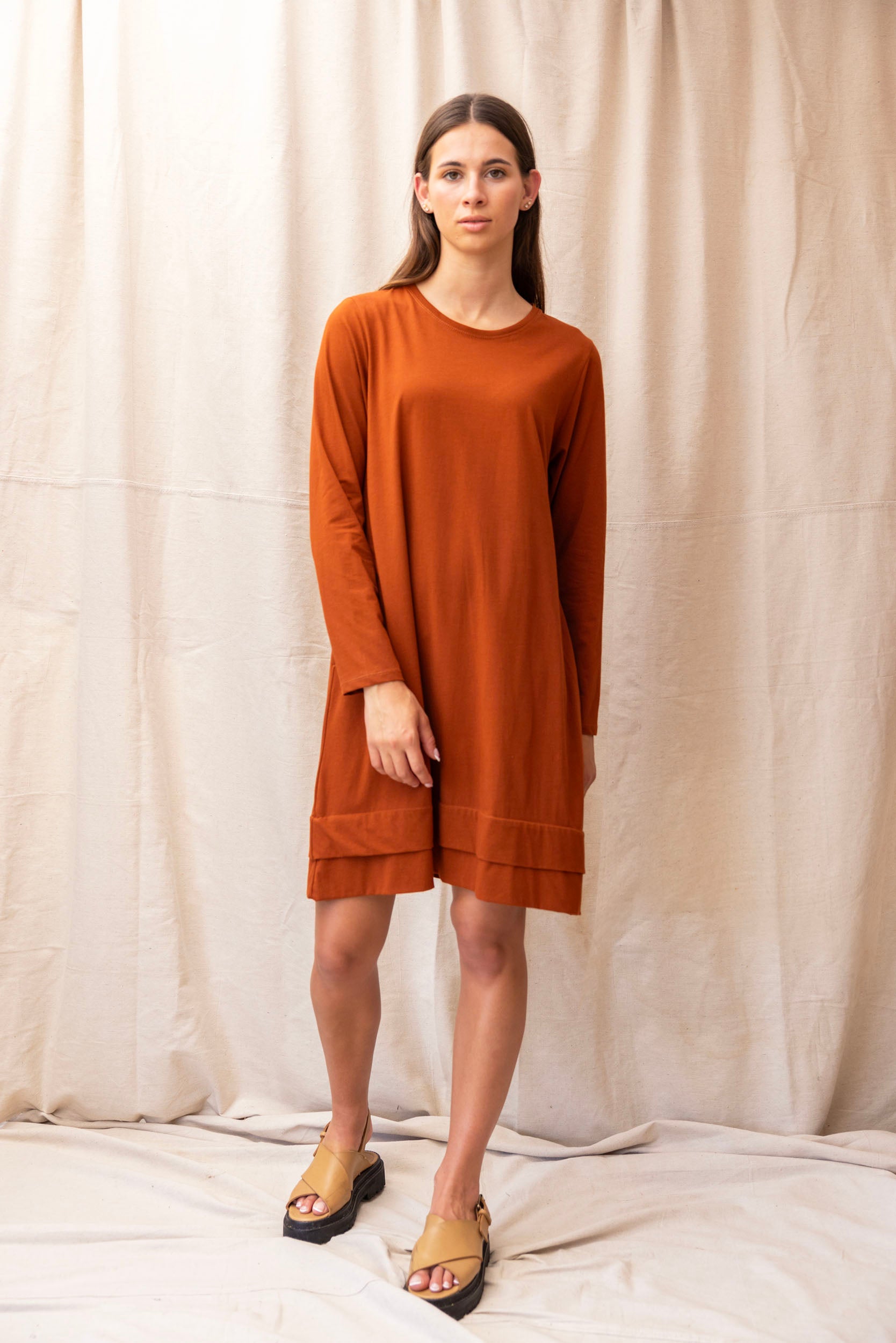 Fig Dress | Chestnut - ReCreate Clothing