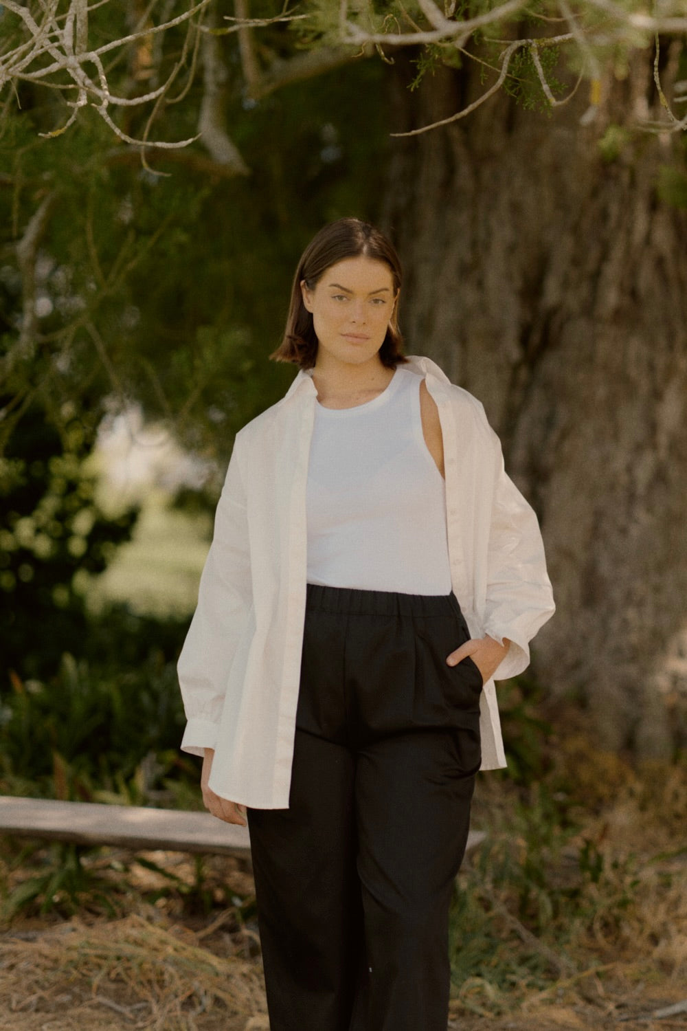 Found Shirt Dress | Chalk - ReCreate Clothing