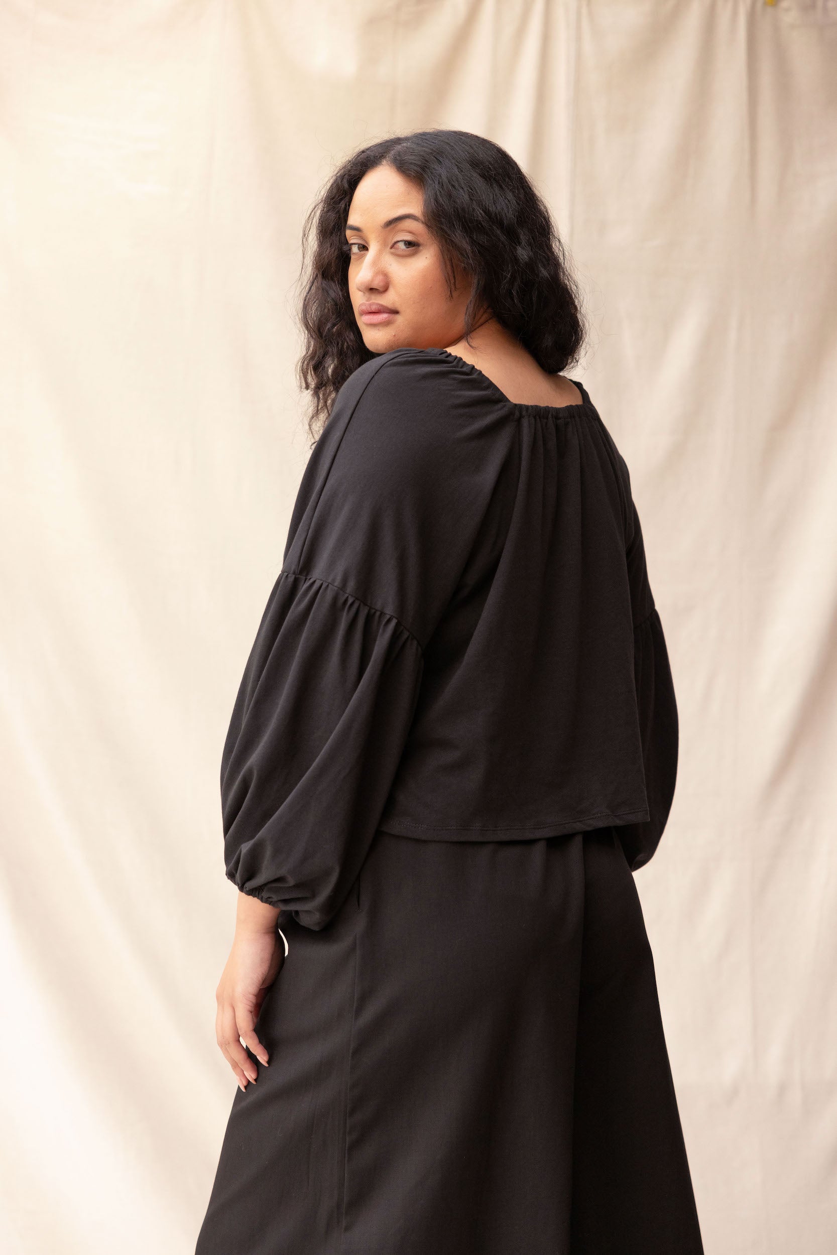Mahina Top | Black - ReCreate Clothing