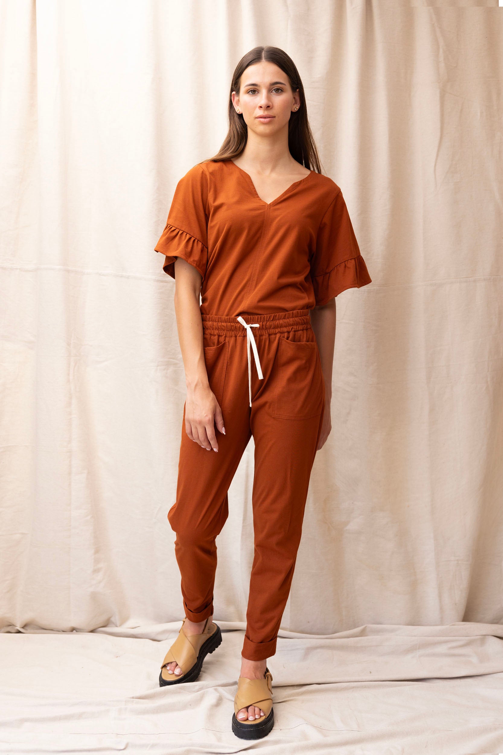 Travel Pant | Chestnut - ReCreate Clothing