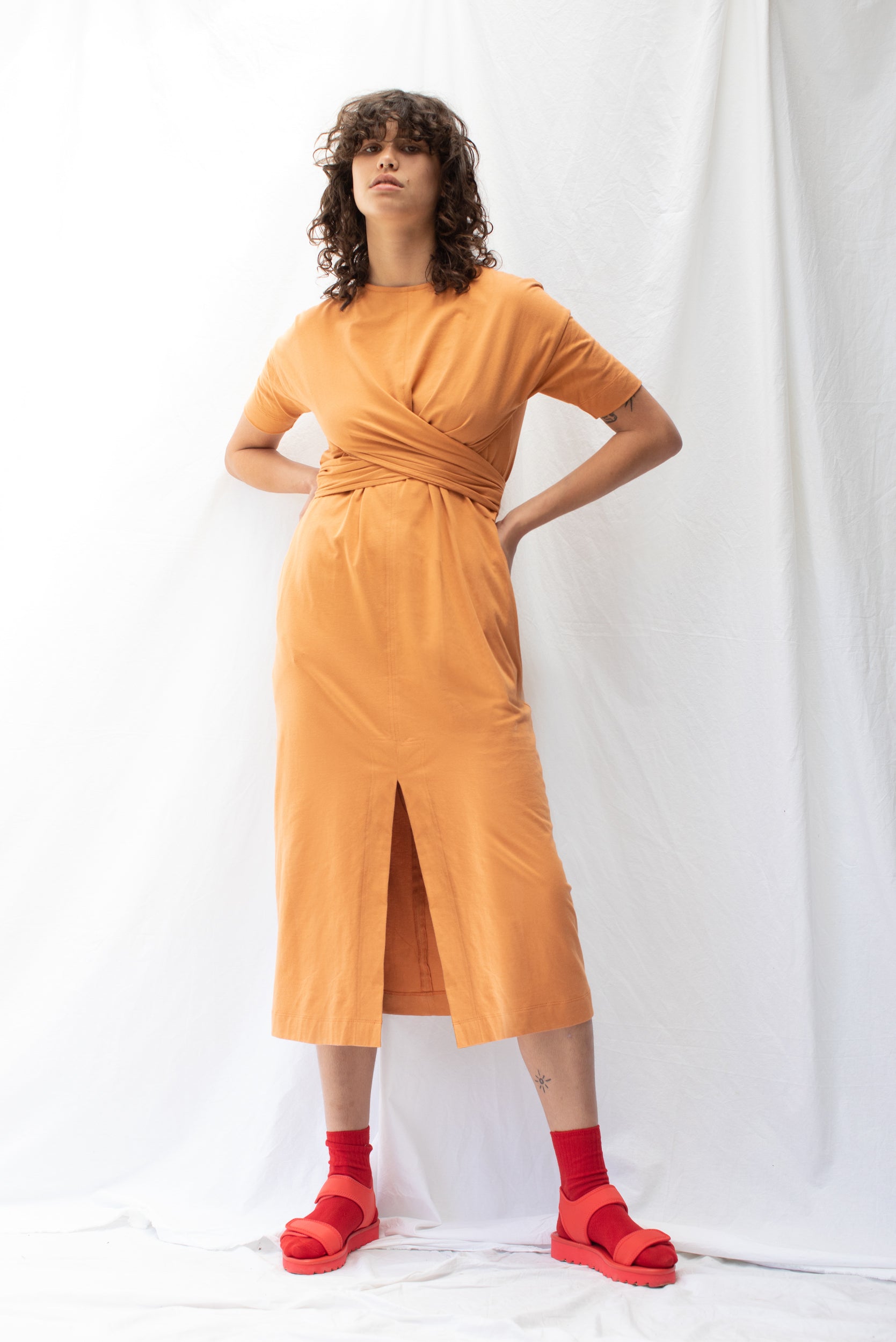 Twist Dress | Papaya (L,XL only)