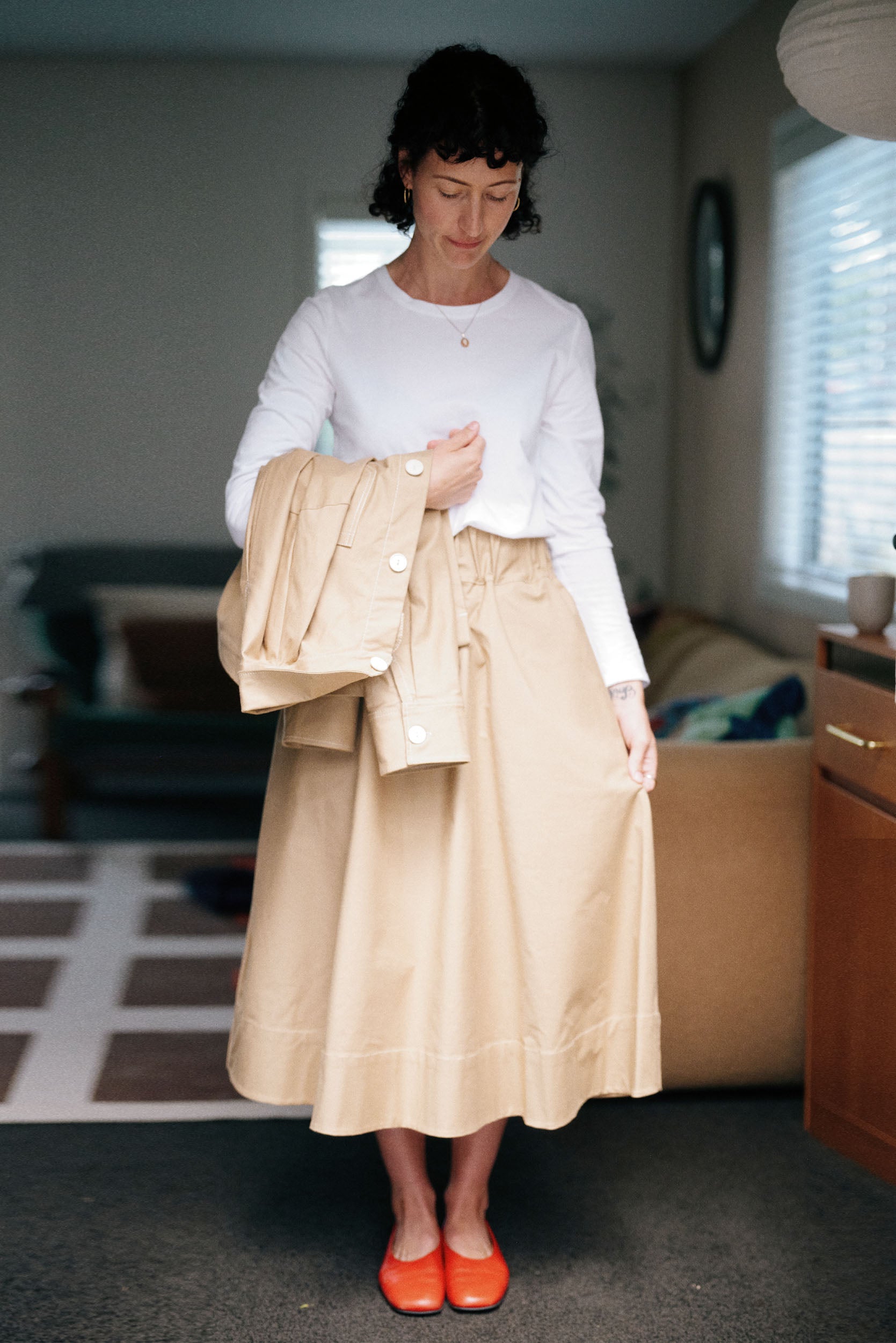 Cas Skirt | Tan - ReCreate Clothing