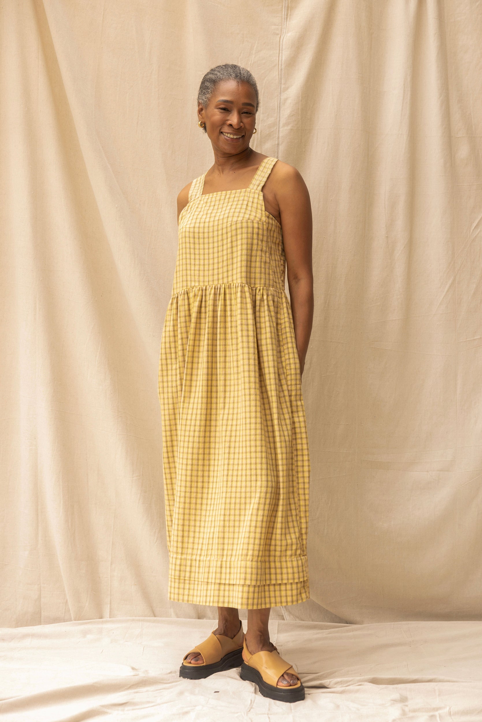 Ash Dress | Daisy Check | S - ReCreate Clothing