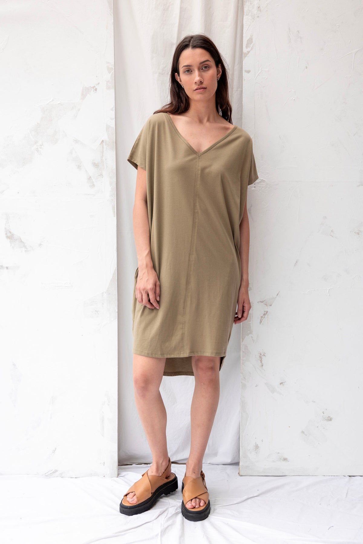 Arc Dress | Olive | XS - ReCreate Clothing