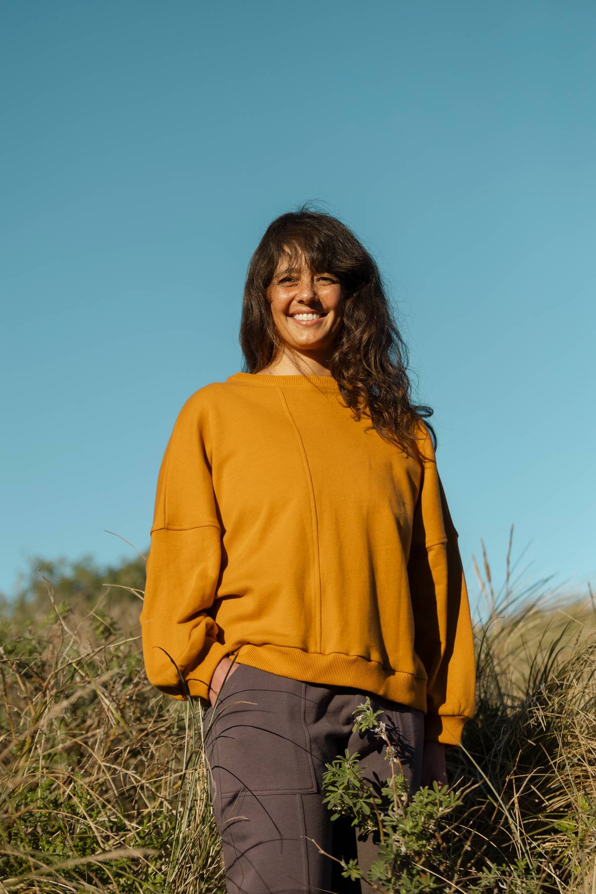 Around Sweatshirt | Marigold | M - ReCreate Clothing