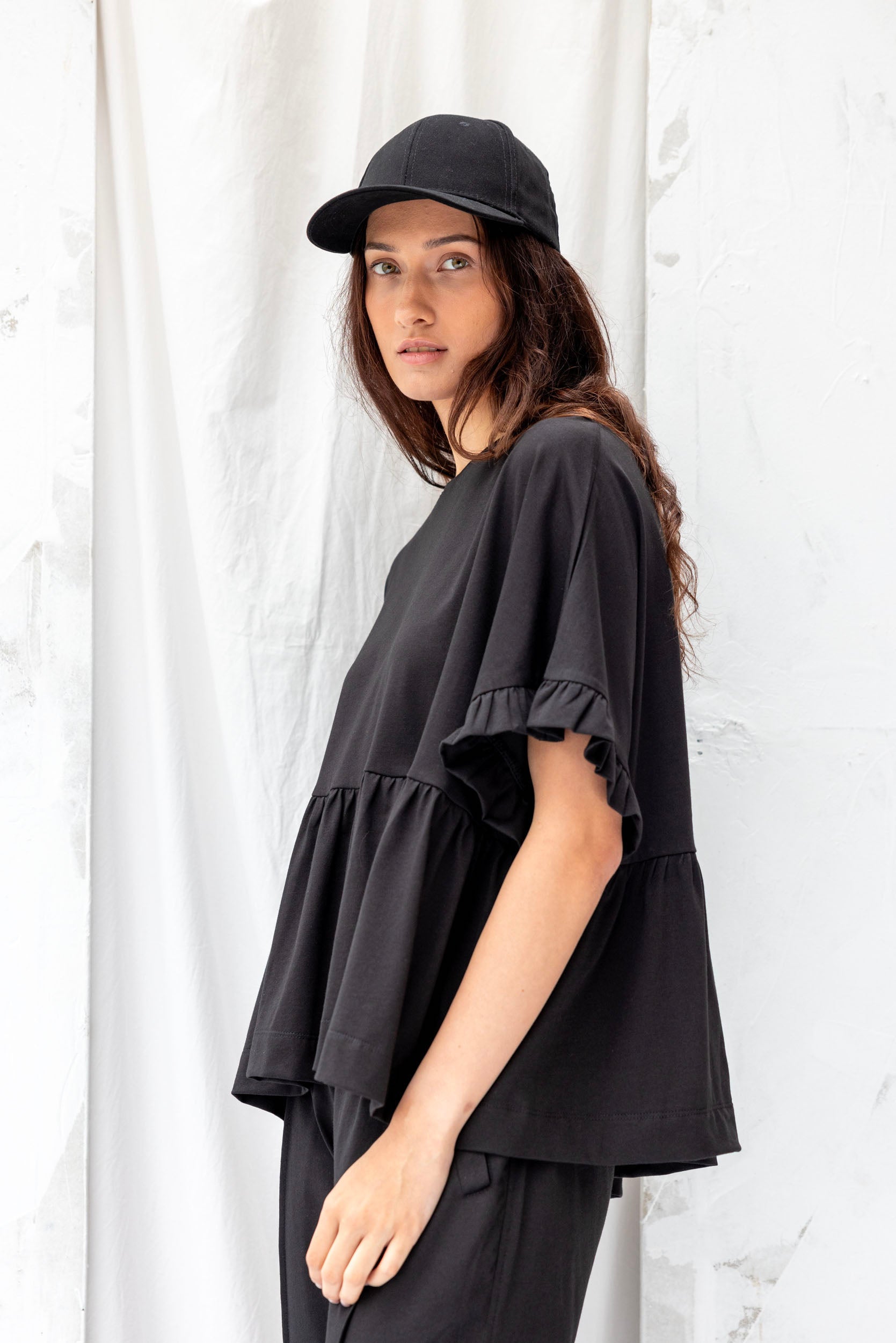 Cascade Top | Black | XL - ReCreate Clothing