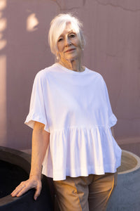 Cascade Top | White | S - ReCreate Clothing