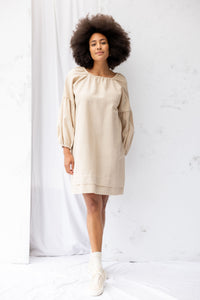 Mahina Dress | Cream Stripe - ReCreate Clothing