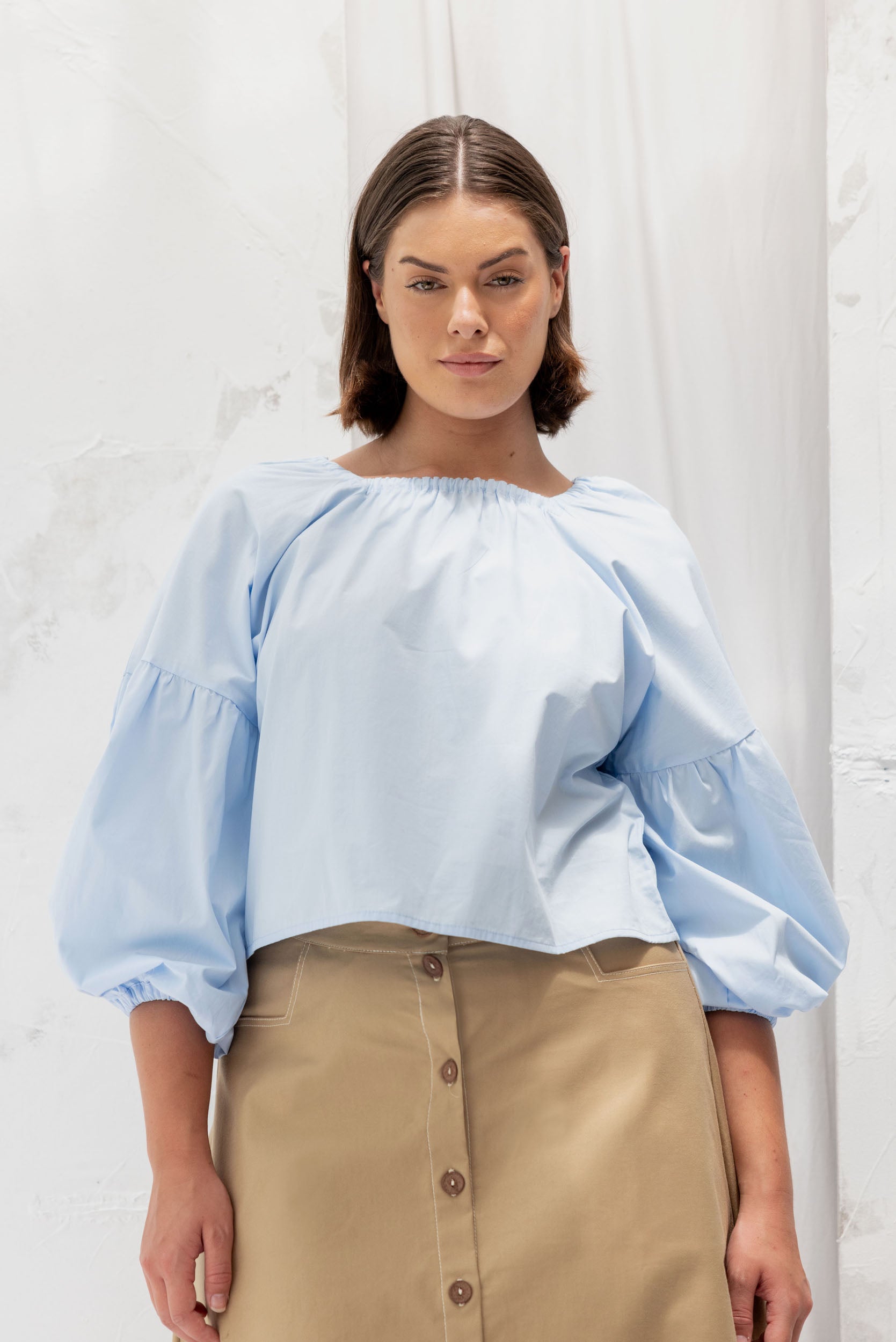 Mahina Top | Sky Blue - ReCreate Clothing