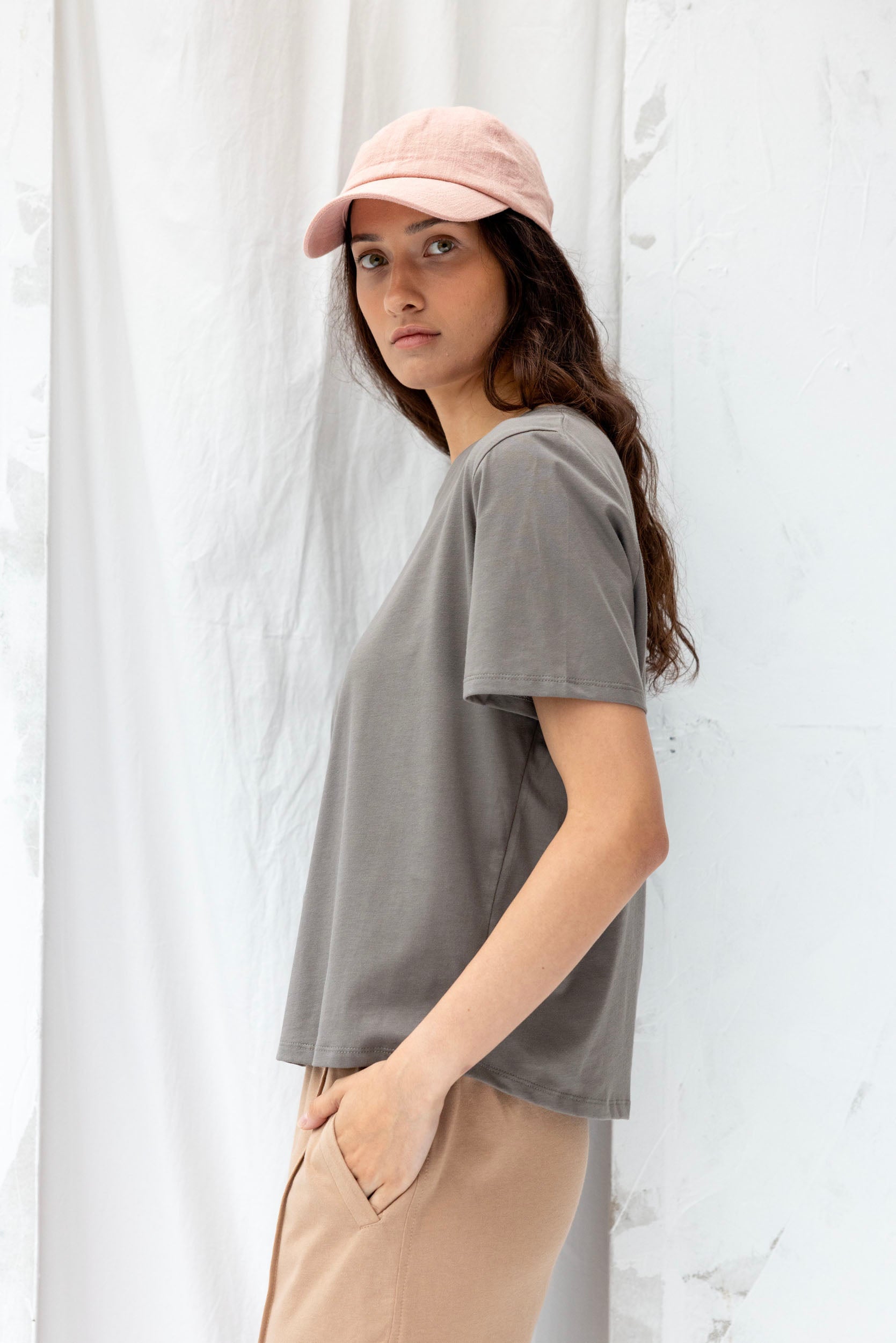 Key Tee | Grey Sage