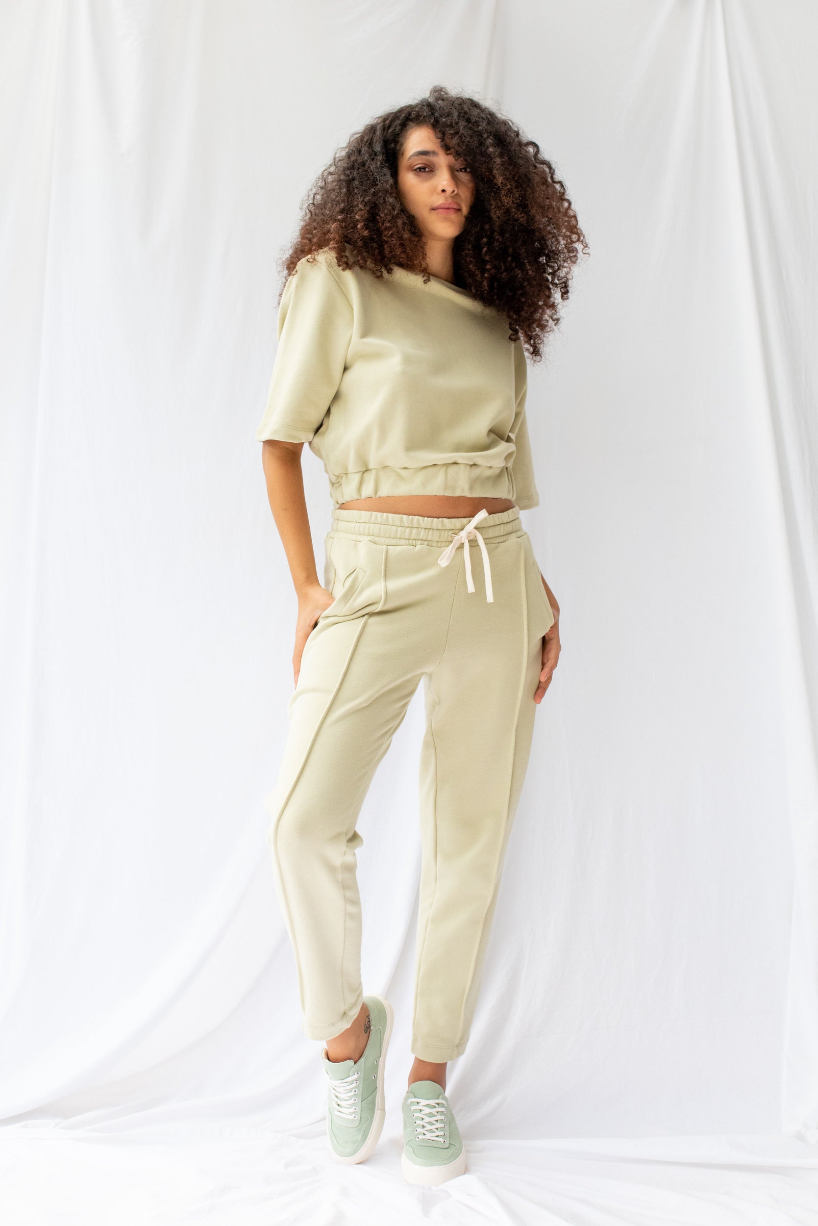Homebound Trackpant | Green Tea | M - ReCreate Clothing