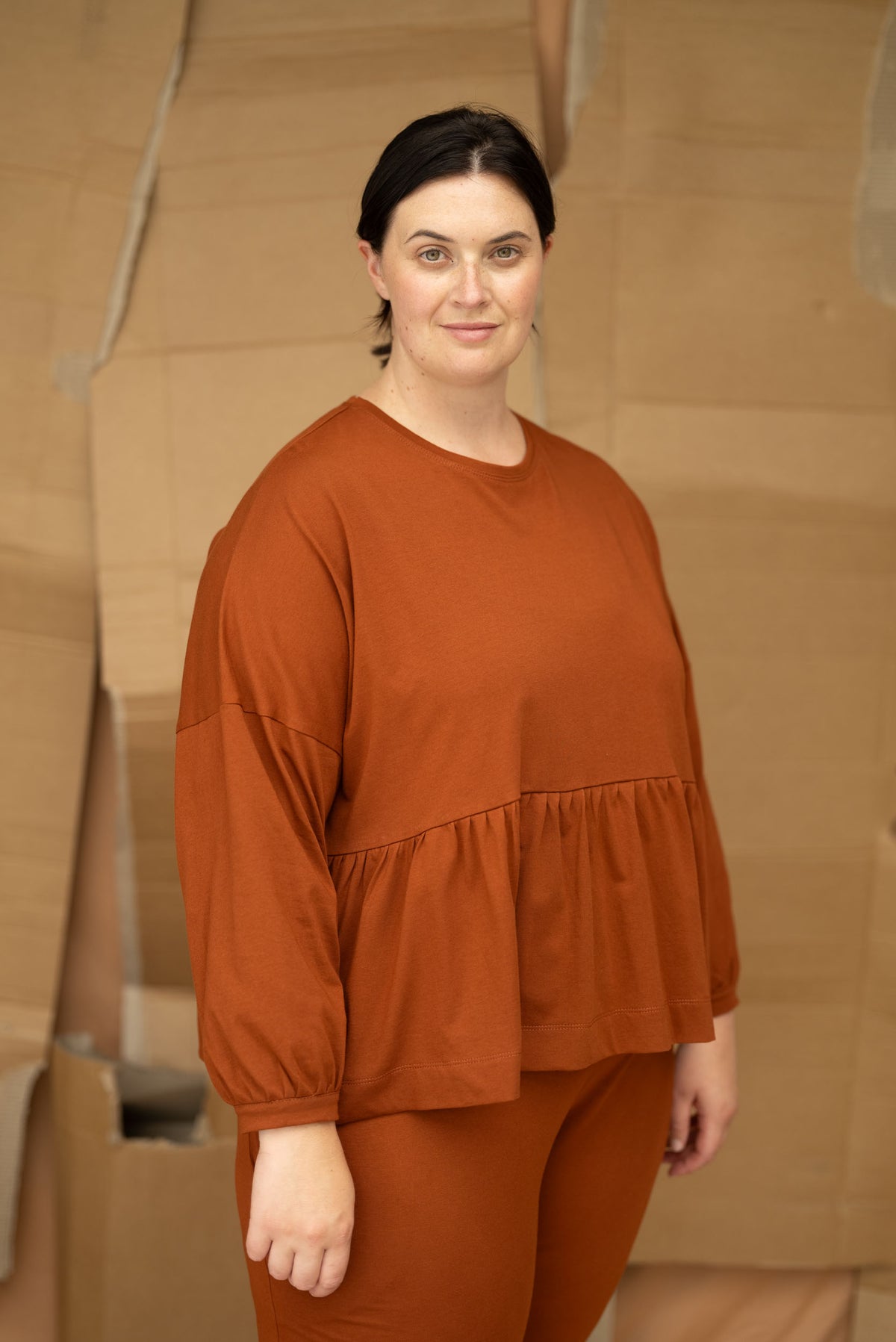 Step Up Top | Chestnut | XL - ReCreate Clothing