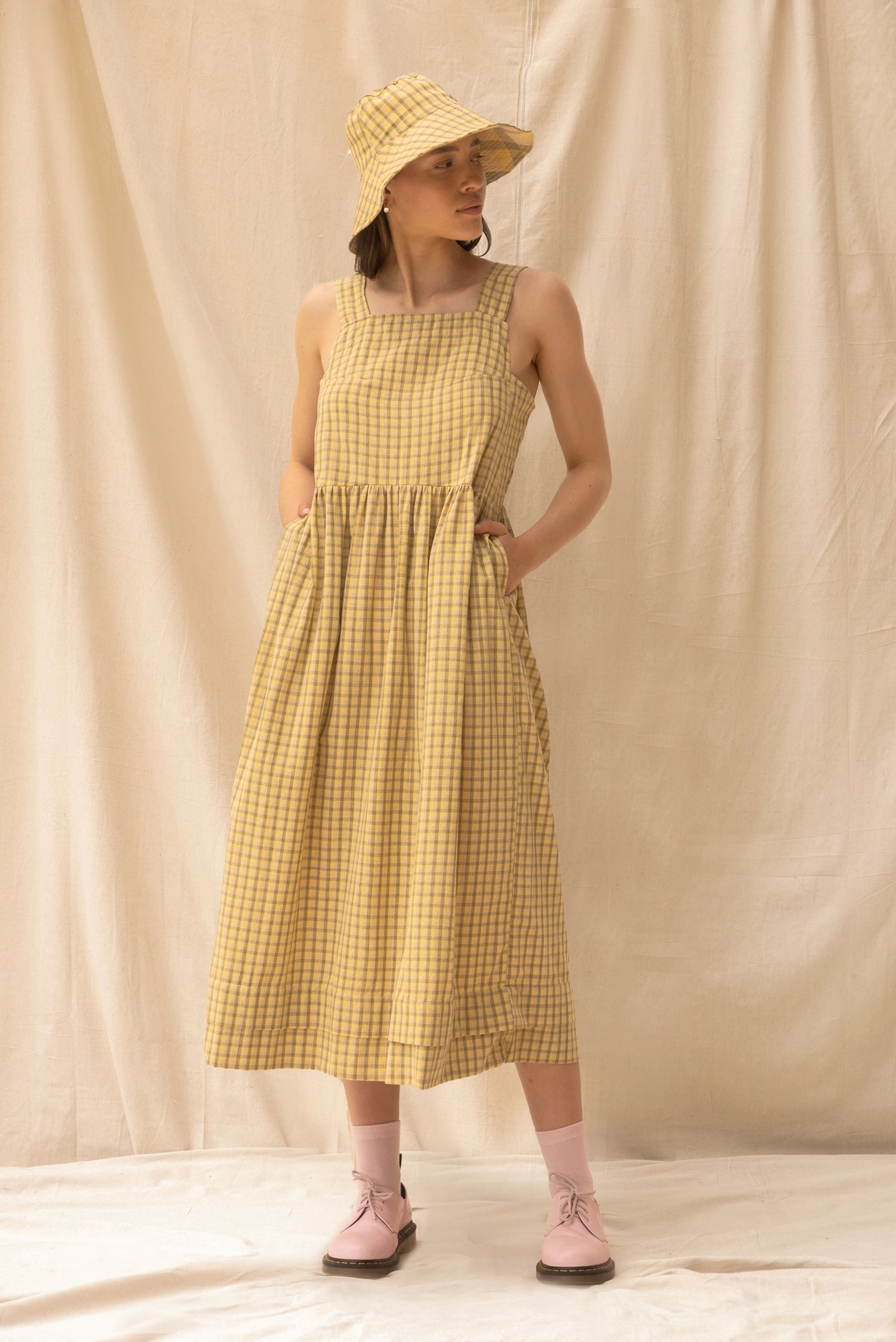 Ash Dress | Daisy Check | S - ReCreate Clothing