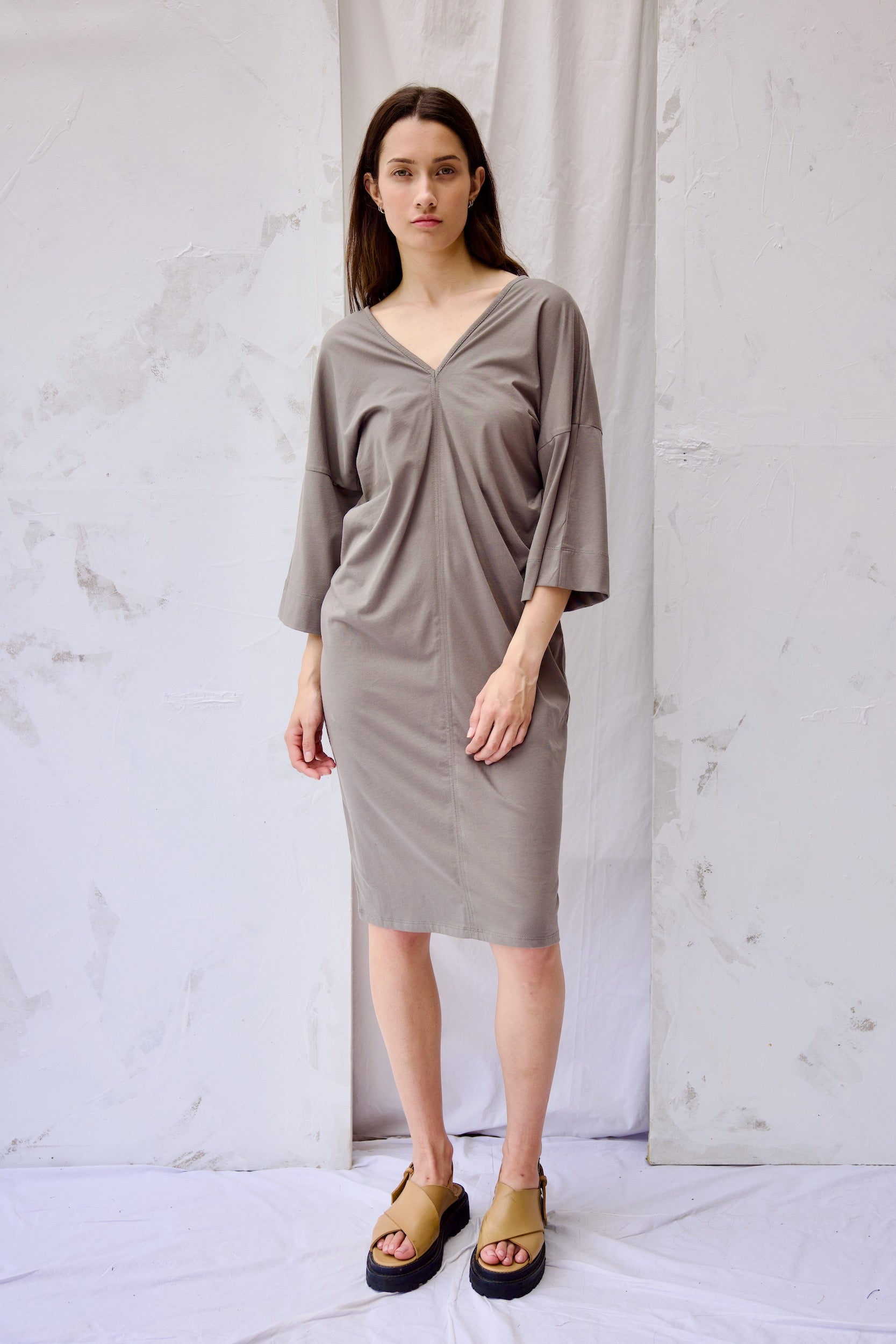 Cove Dress | Grey Sage | S - ReCreate Clothing