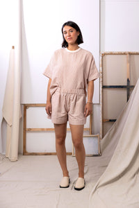 All Day Shorts | Pink Stripe - ReCreate Clothing