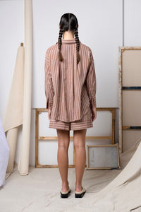 Finders Shirt | Burgundy Stripe | XS - ReCreate Clothing