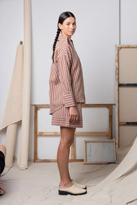 Finders Shirt | Burgundy Stripe | XS - ReCreate Clothing