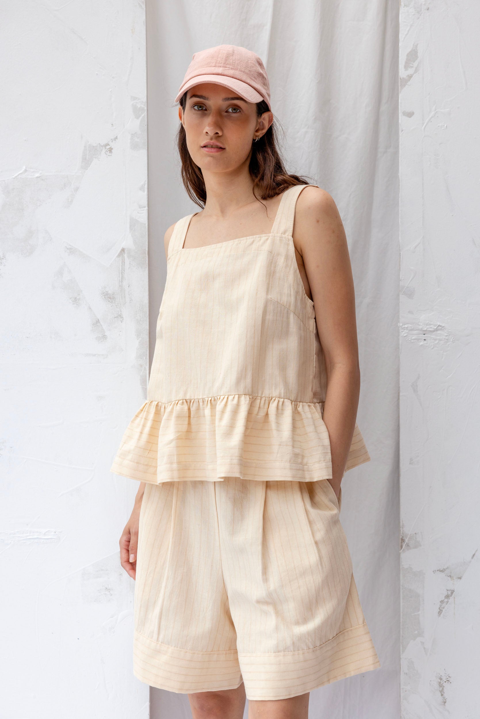 Bond Top | Natural Stripe | S - ReCreate Clothing
