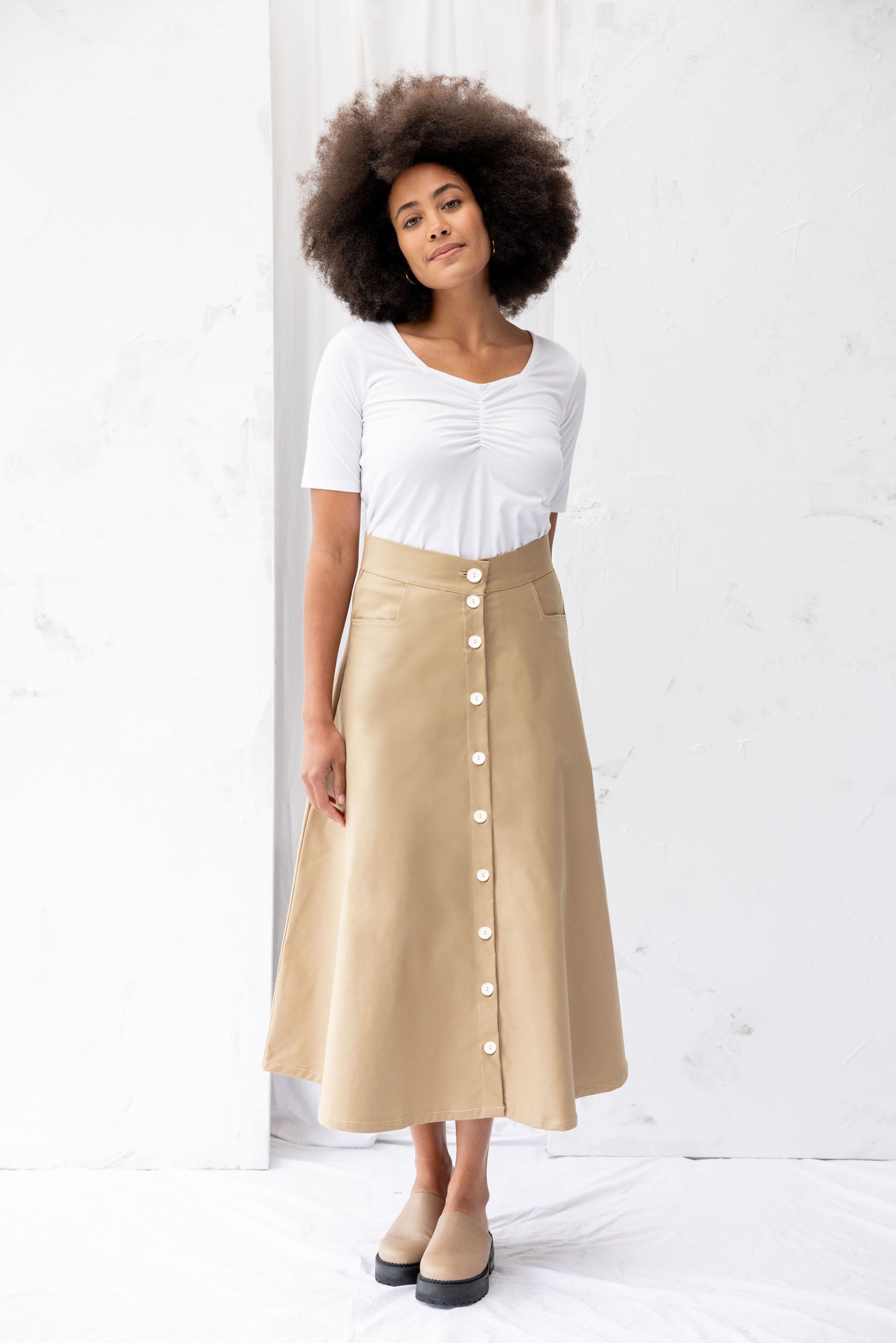 Cruise Skirt | Tan - ReCreate Clothing