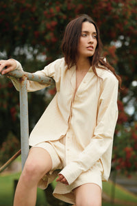 Finders Shirt | Natural Stripe | S - ReCreate Clothing
