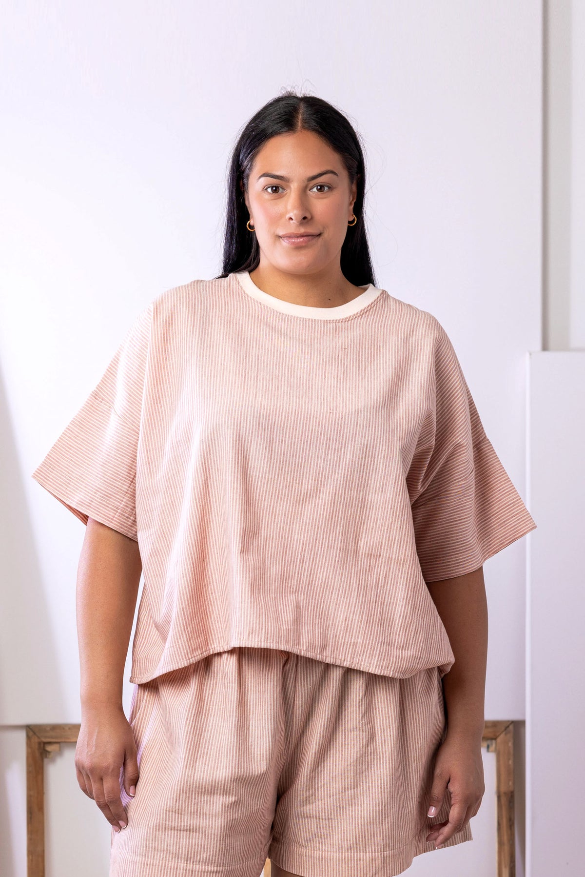 Joy Top | Pink Stripe | XL - ReCreate Clothing
