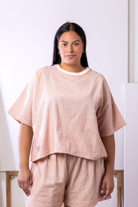 Joy Top | Pink Stripe | XL - ReCreate Clothing