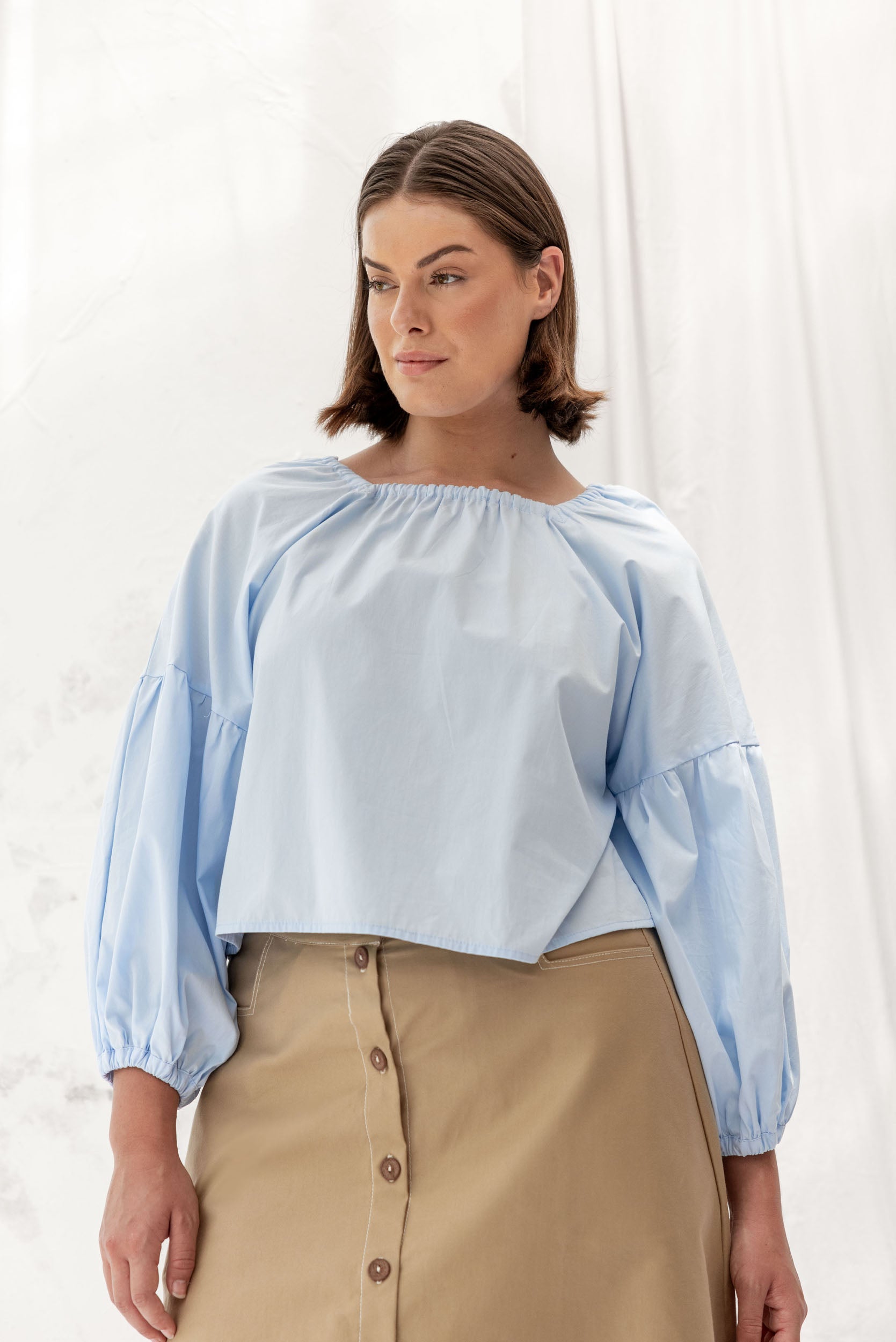 Mahina Top | Sky Blue - ReCreate Clothing