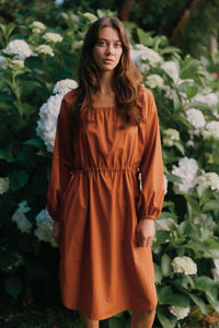 Rose Dress | Burnt Sienna | S - ReCreate Clothing