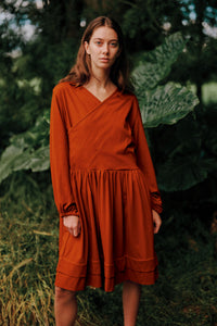 Sebastian Dress | Chestnut | S - ReCreate Clothing
