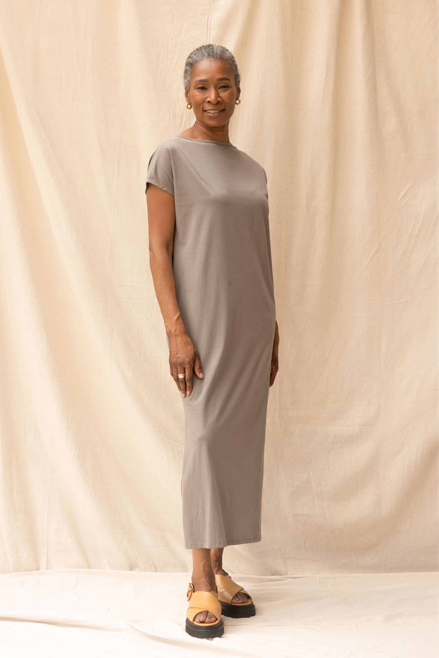 Noah Dress | Grey Sage | S - ReCreate Clothing