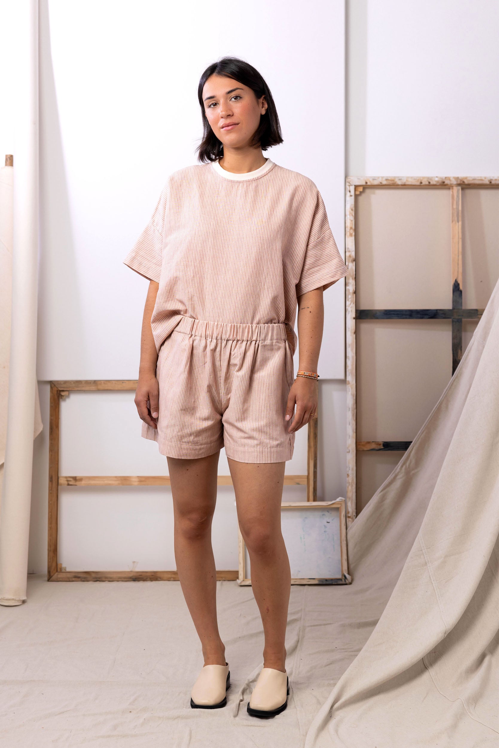 All Day Shorts | Pink Stripe