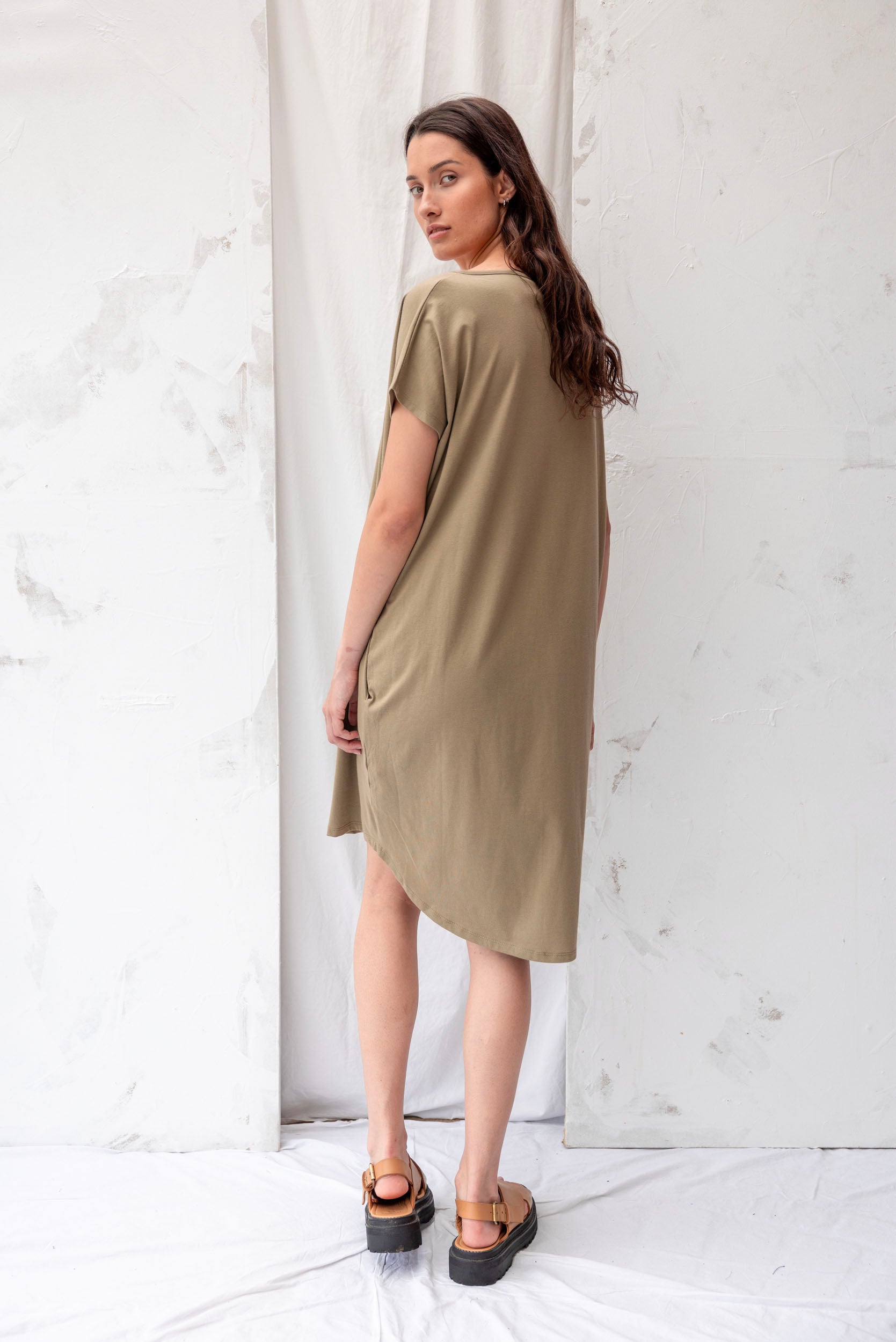 Arc Dress | Olive | XS - ReCreate Clothing