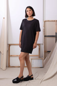 Buddy Tee Dress | Black | XS - ReCreate Clothing