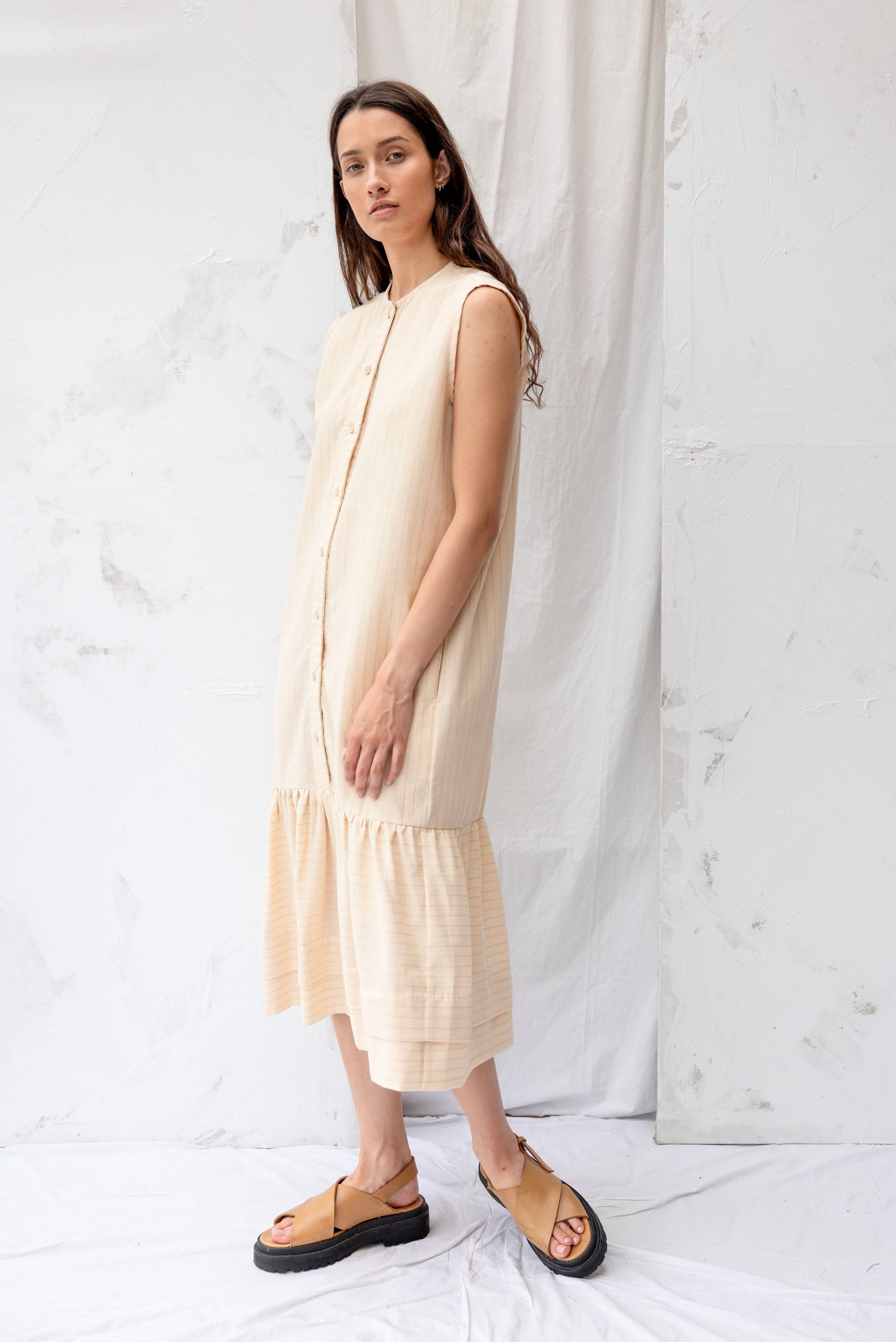 Cilou Dress | Natural Stripe