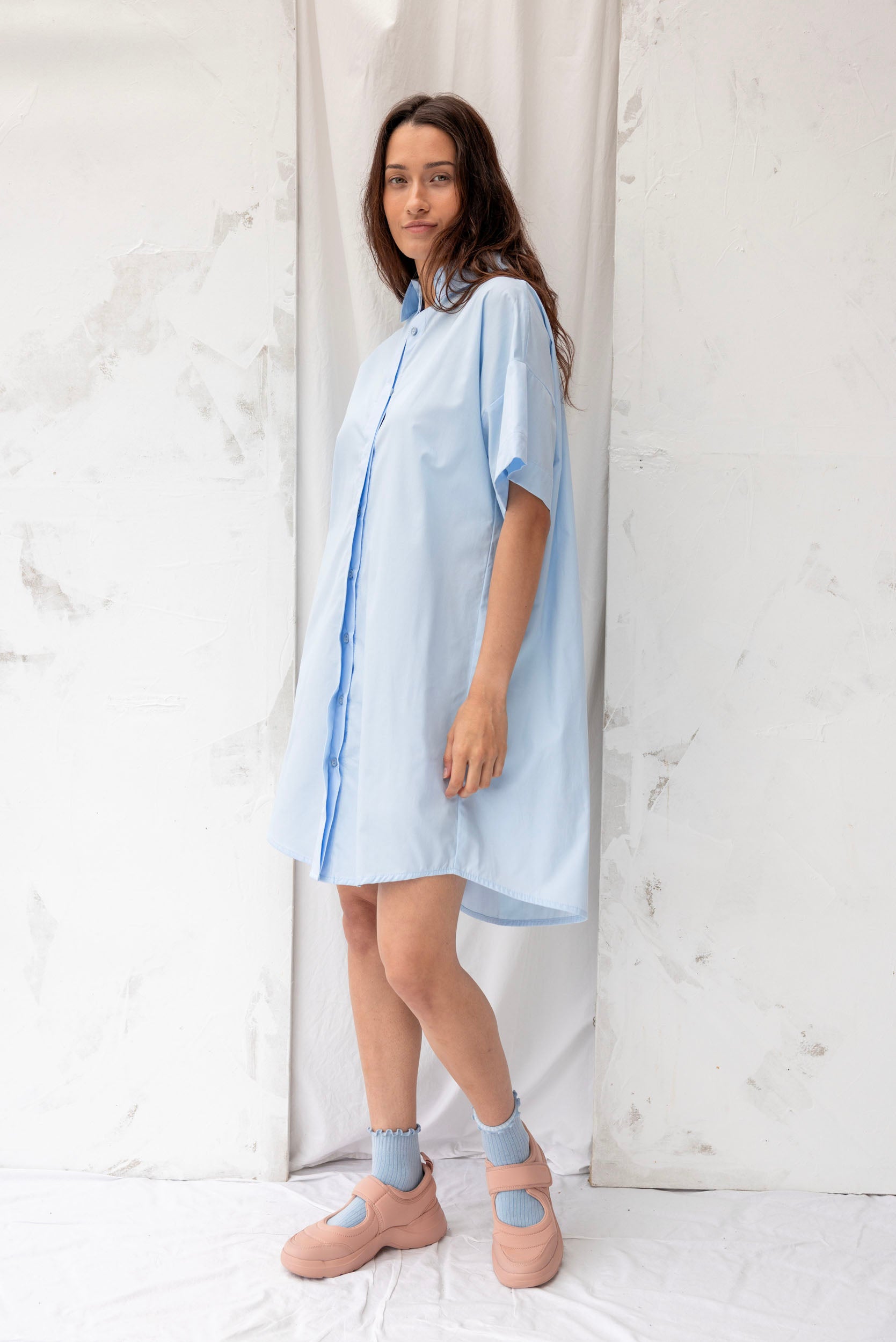 Cooper Shirt Dress | Sky Blue