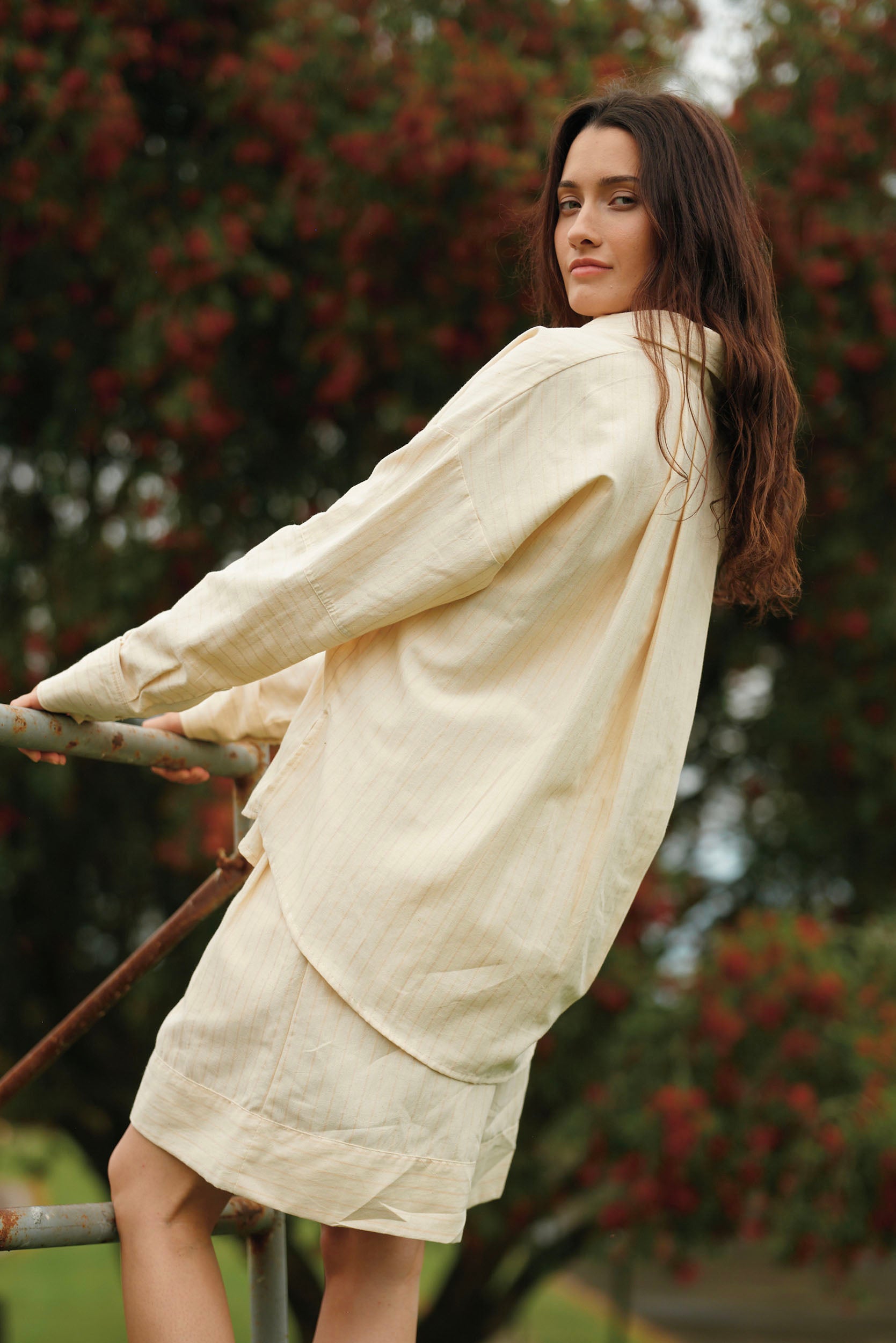 Finders Shirt | Natural Stripe | S - ReCreate Clothing