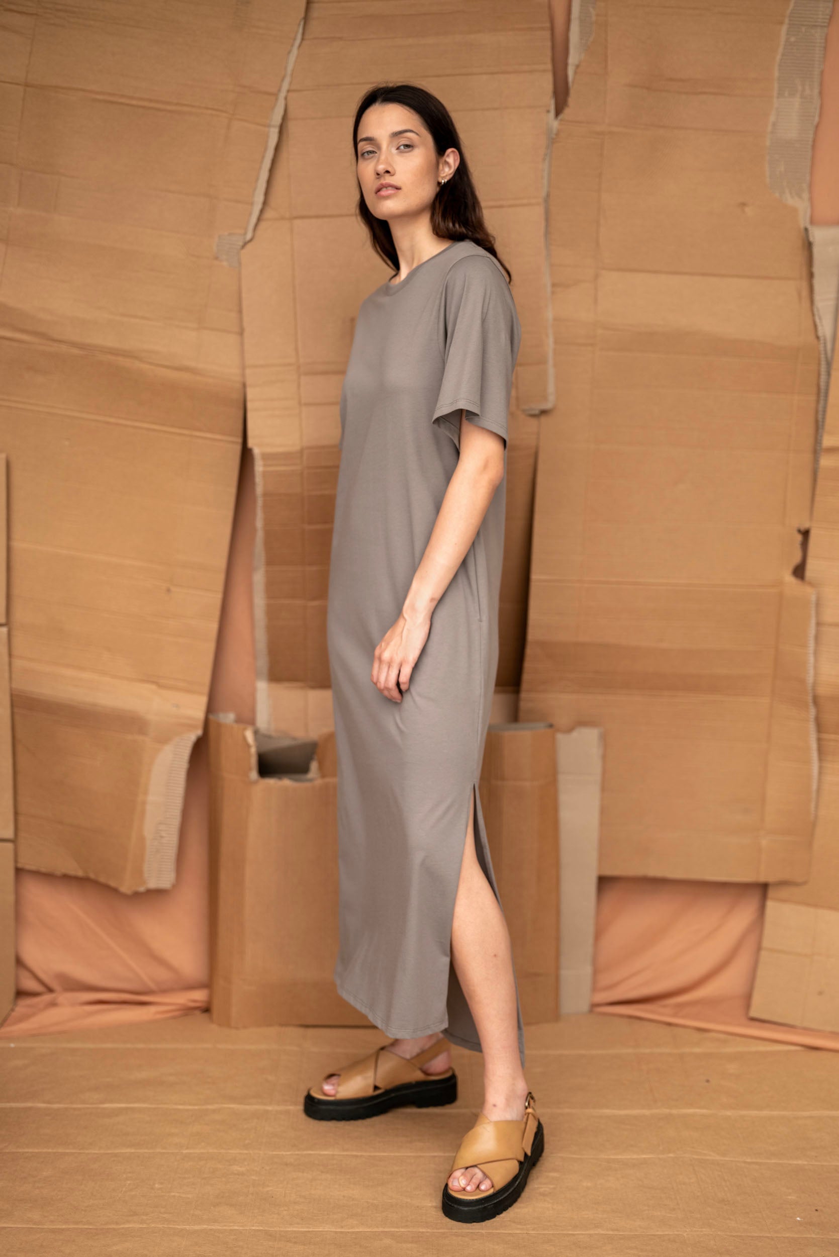 Forage Dress | Grey Sage | XL - ReCreate Clothing